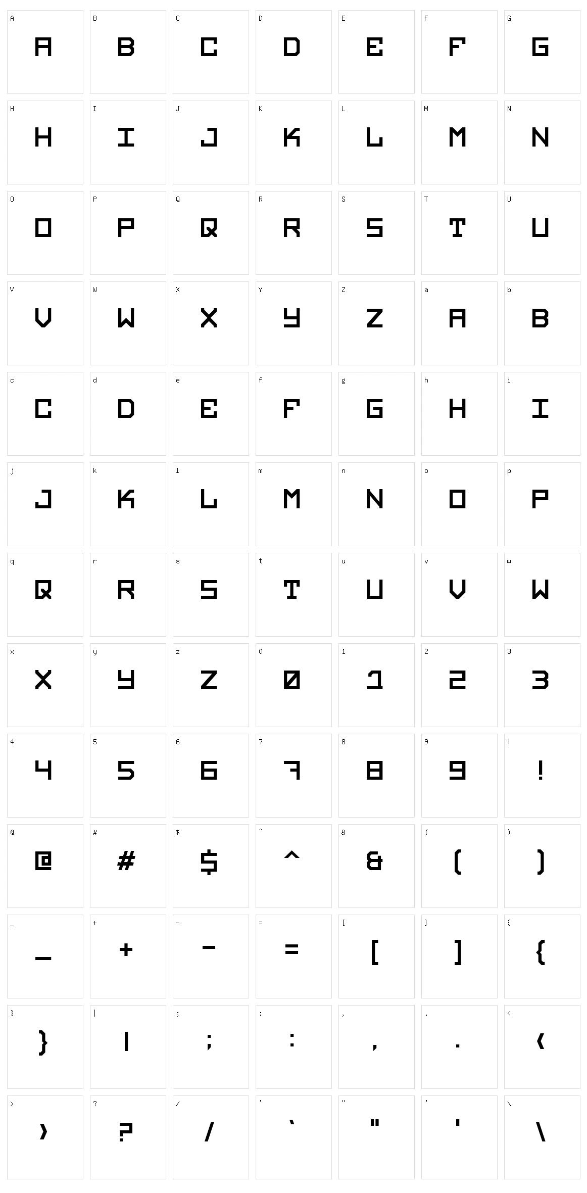 Legacy Character Set