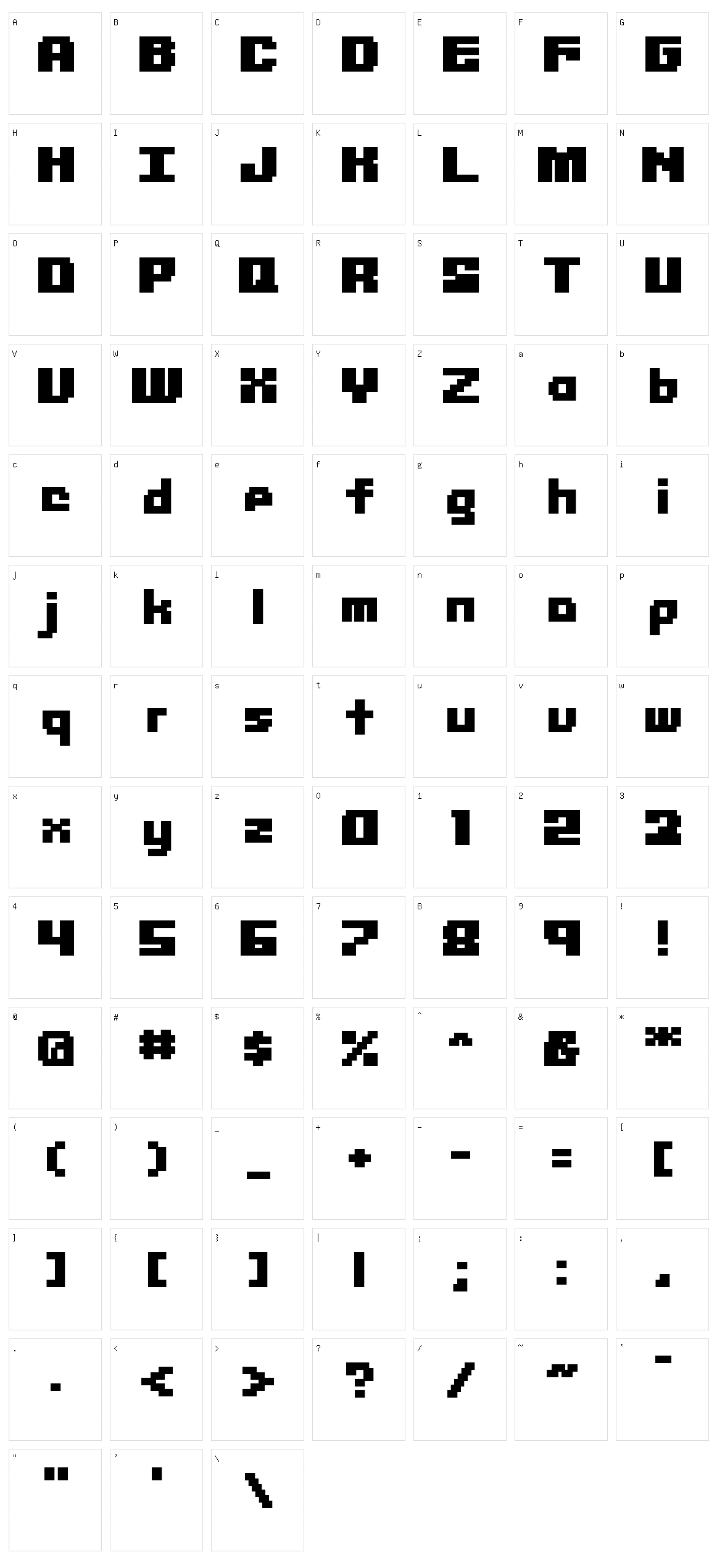 Librium + Libritabs Character Set