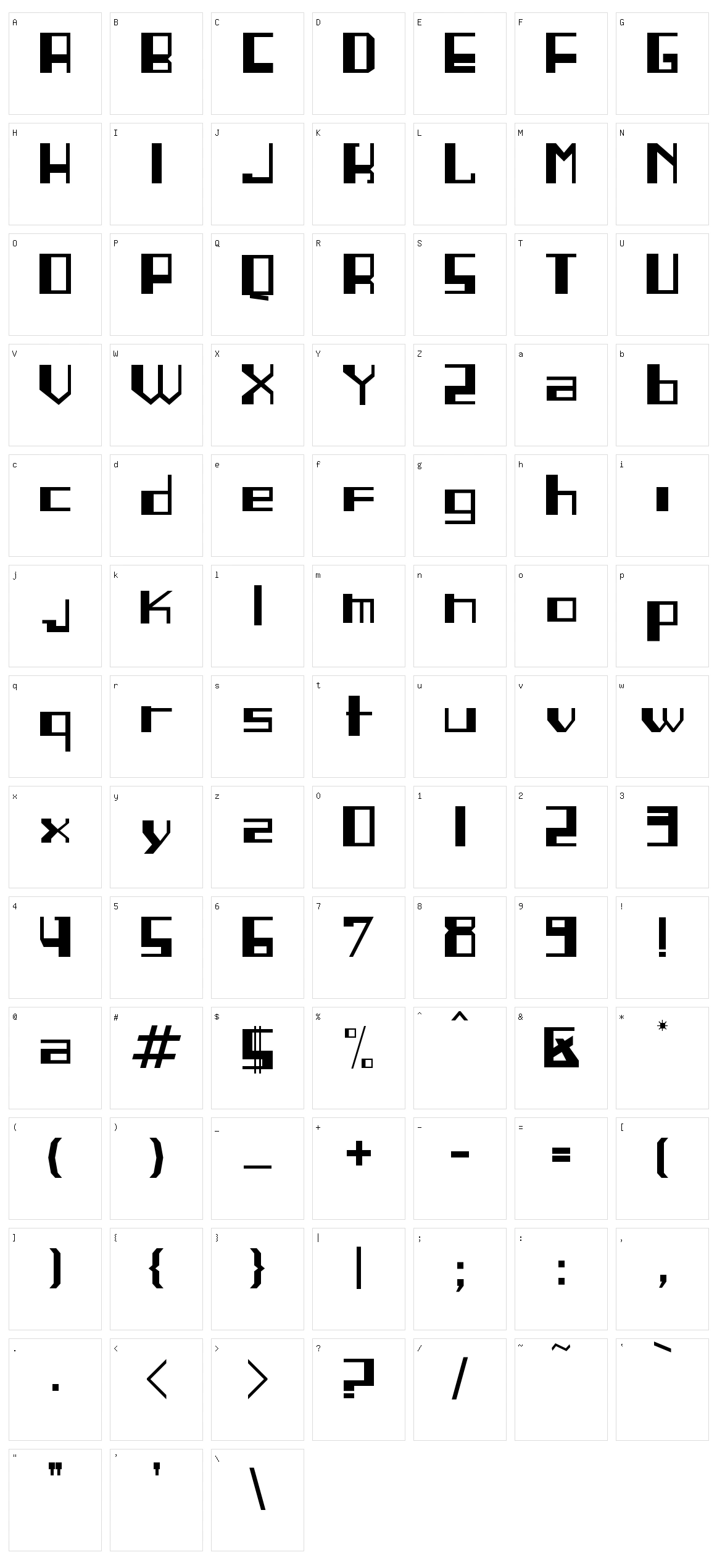Linea Character Set