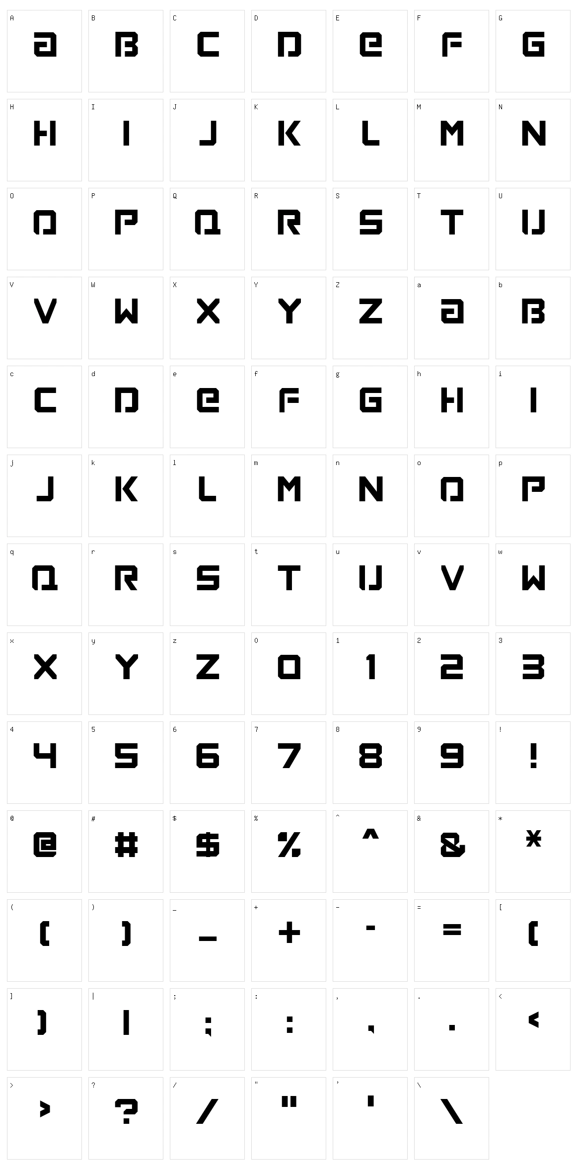 Loaded Character Set