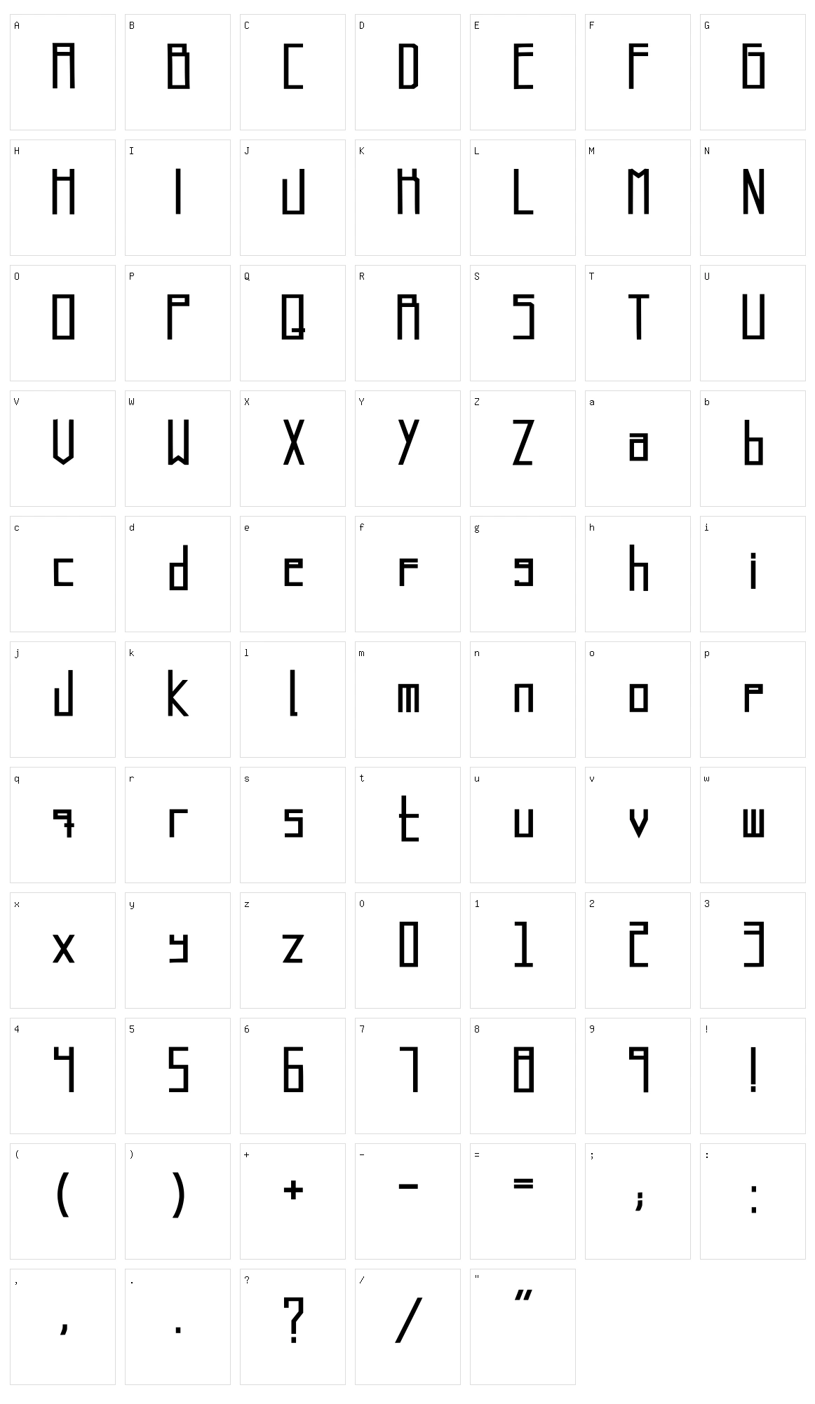 Logatta Character Set