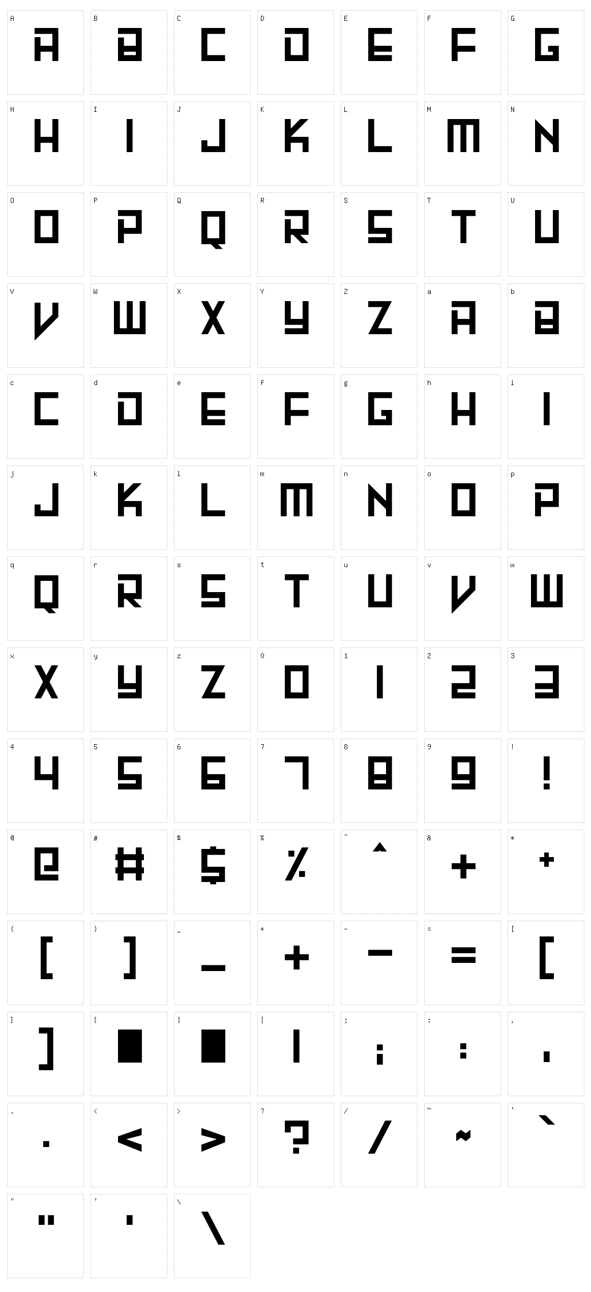 Machine Madness Character Set