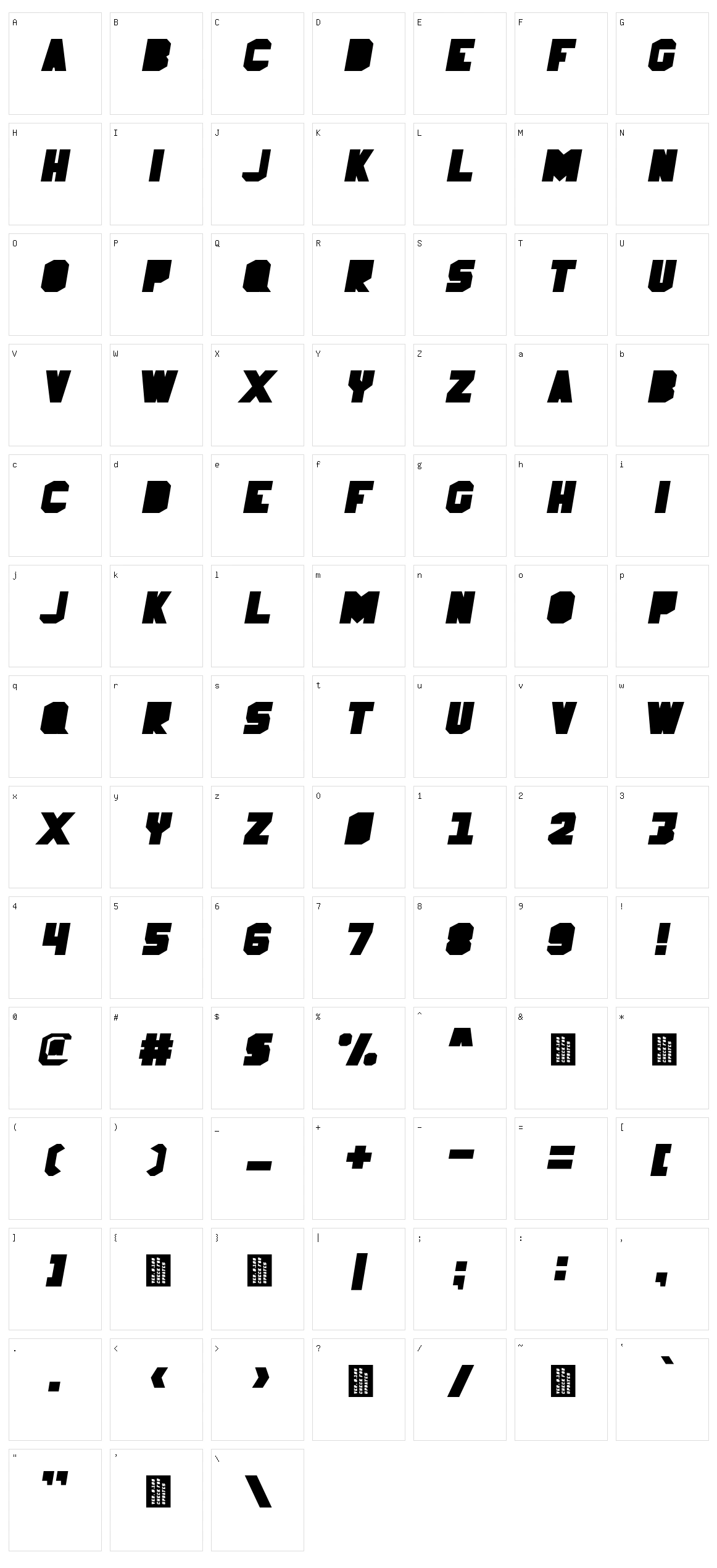 Mad Docks Character Set