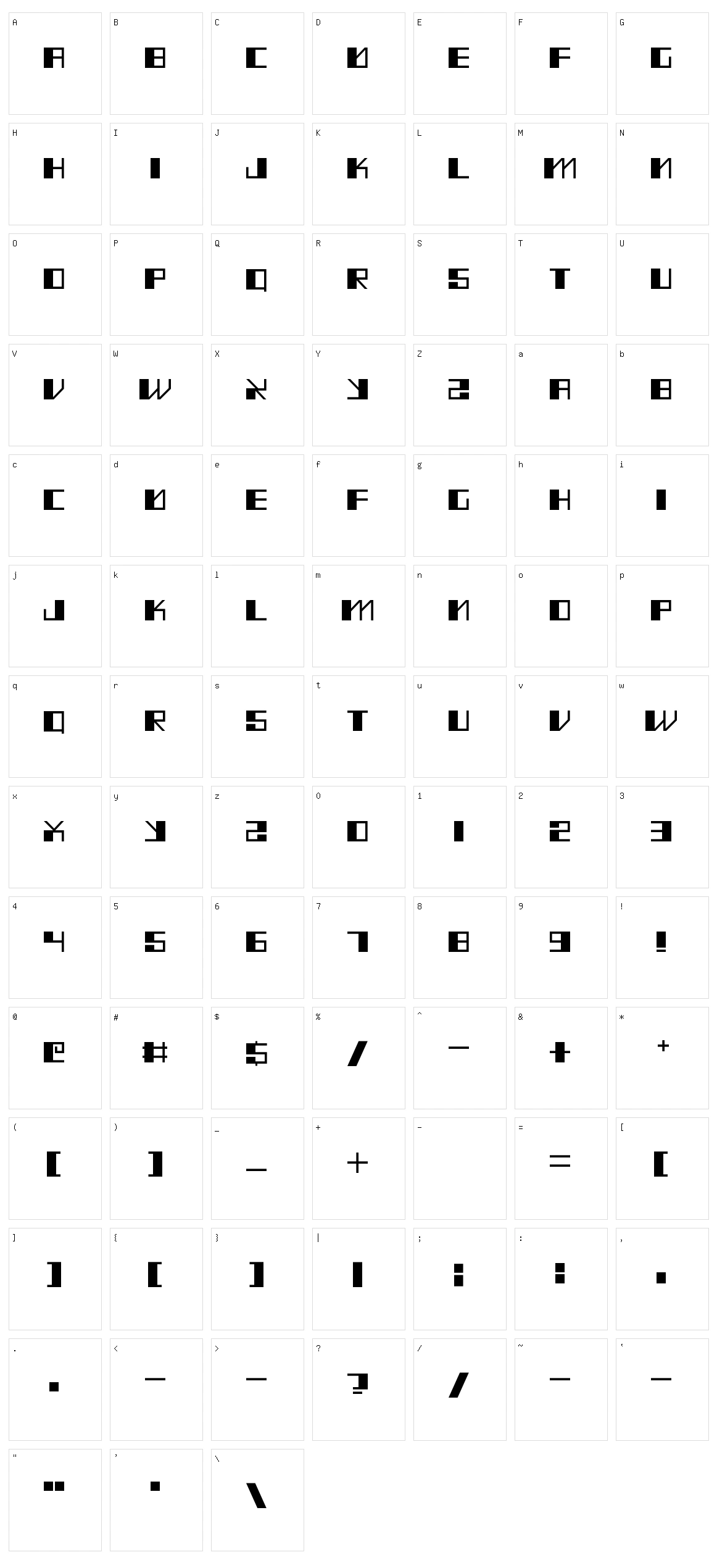 Mad Meka Character Set