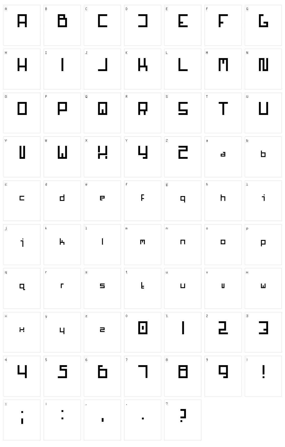 Mars Character Set
