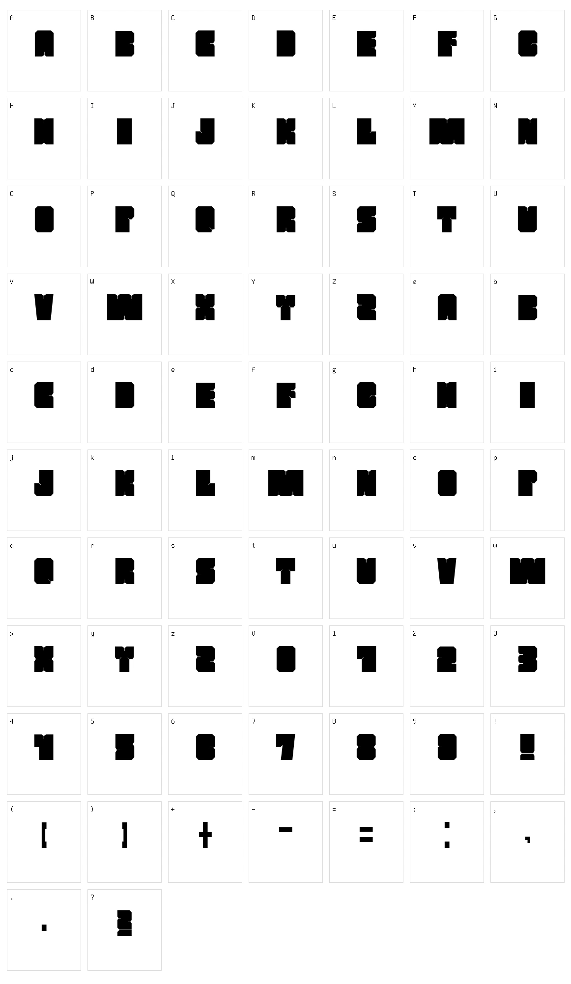 Mars Weltfremd Character Set