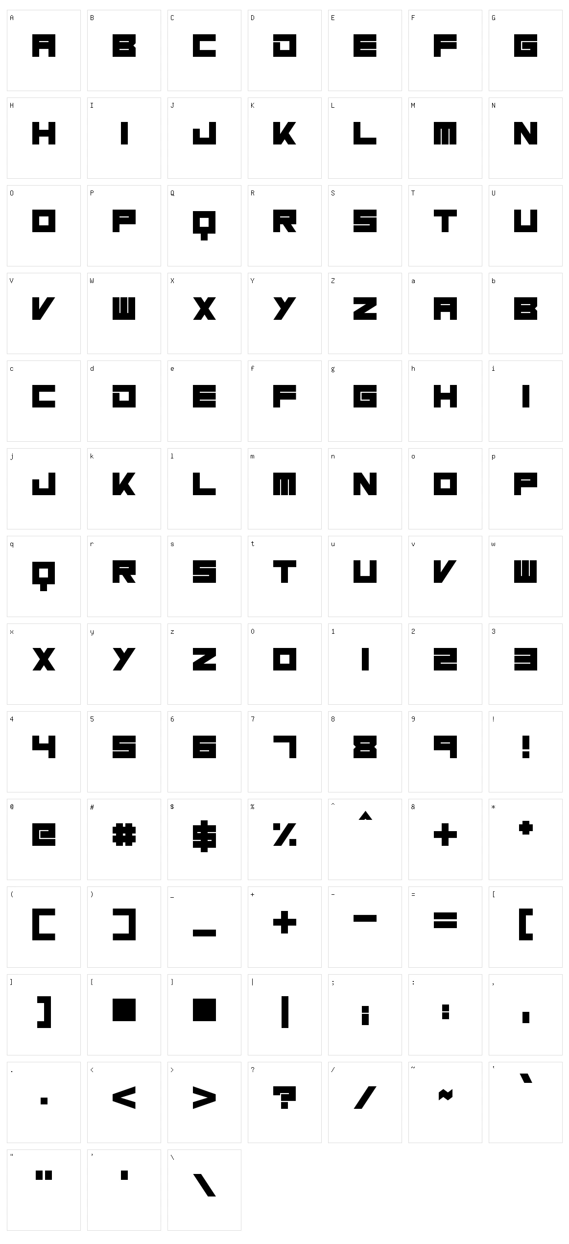 Massive Bassline Character Set