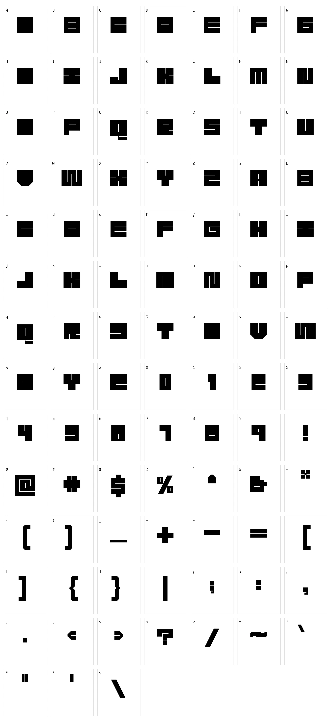 Meek Character Set