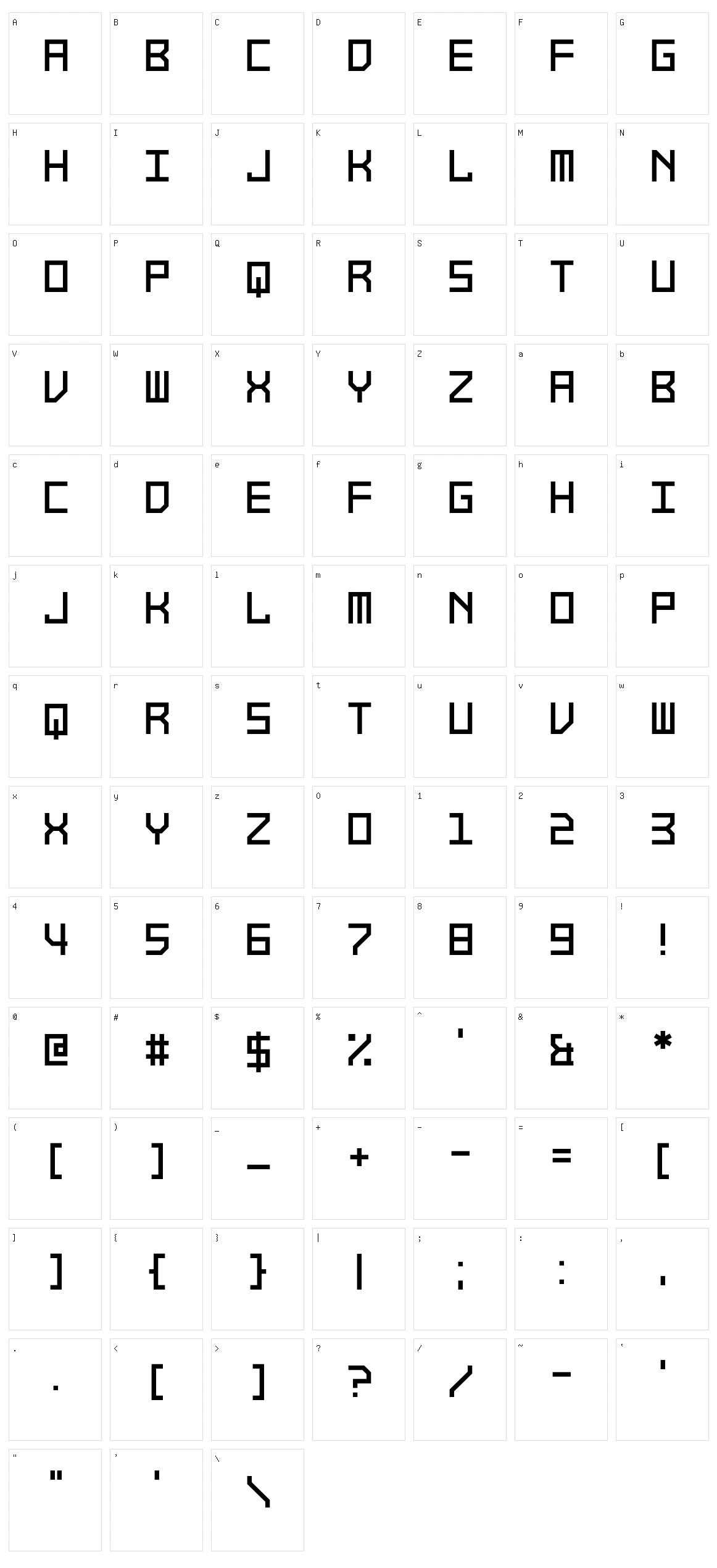 Migraine Machine Character Set