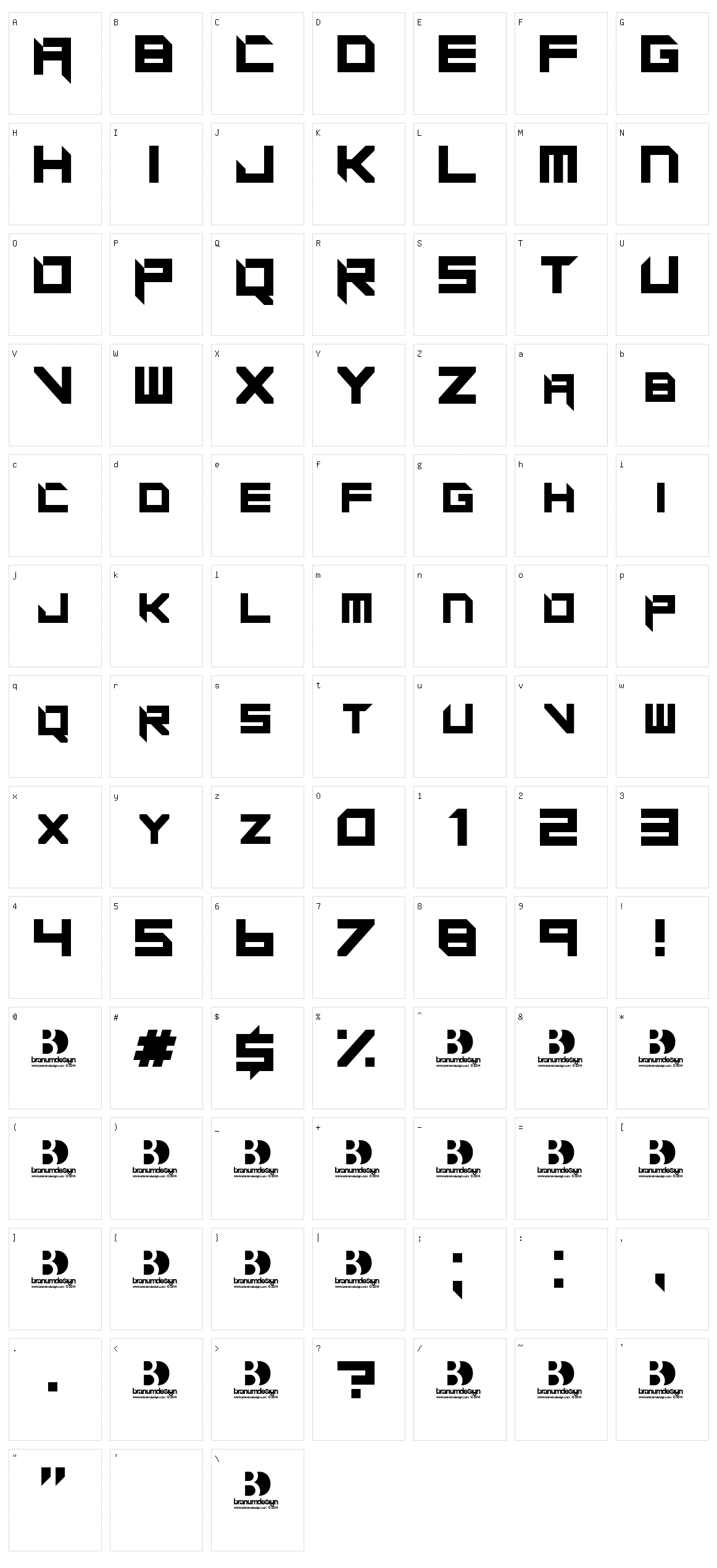 MotorBlock Character Set