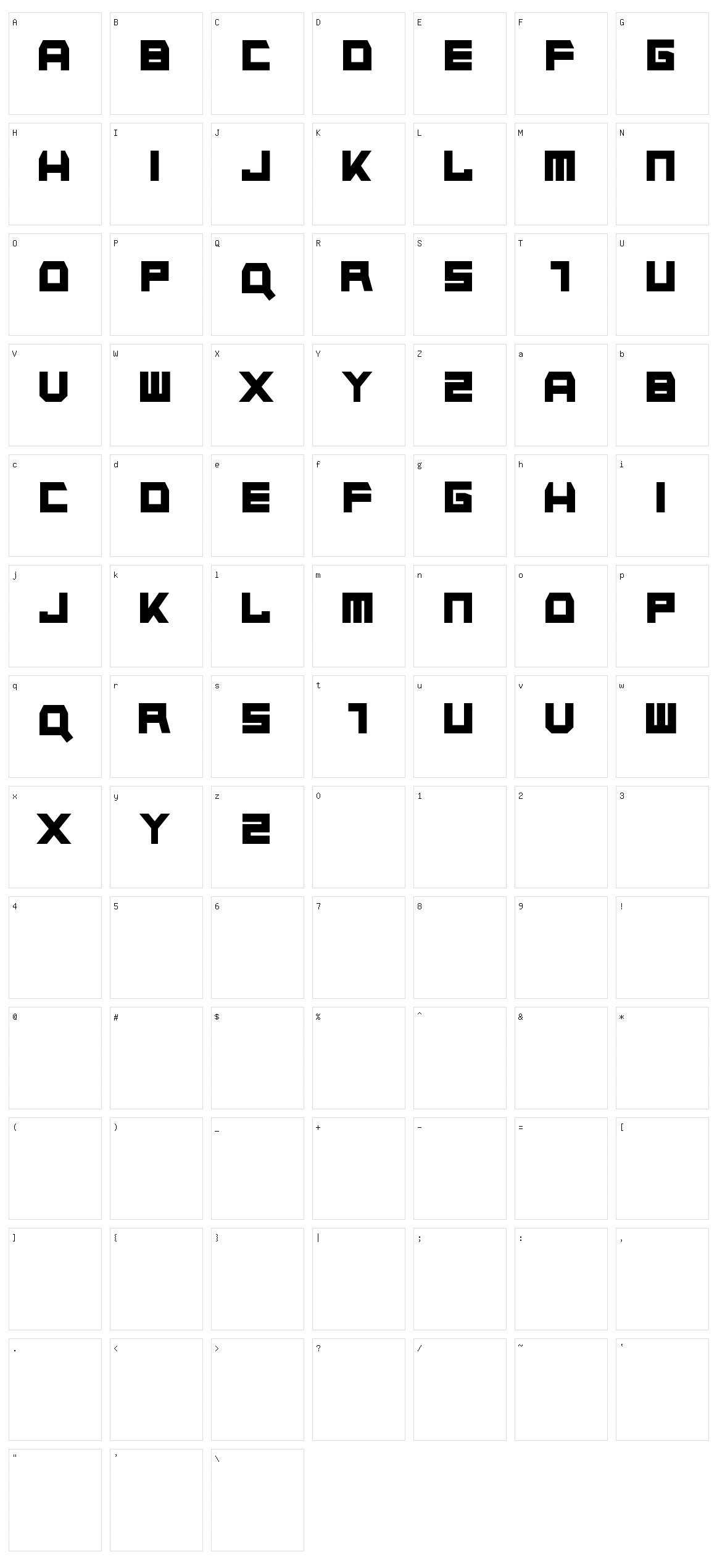 Napalm Strike Character Set