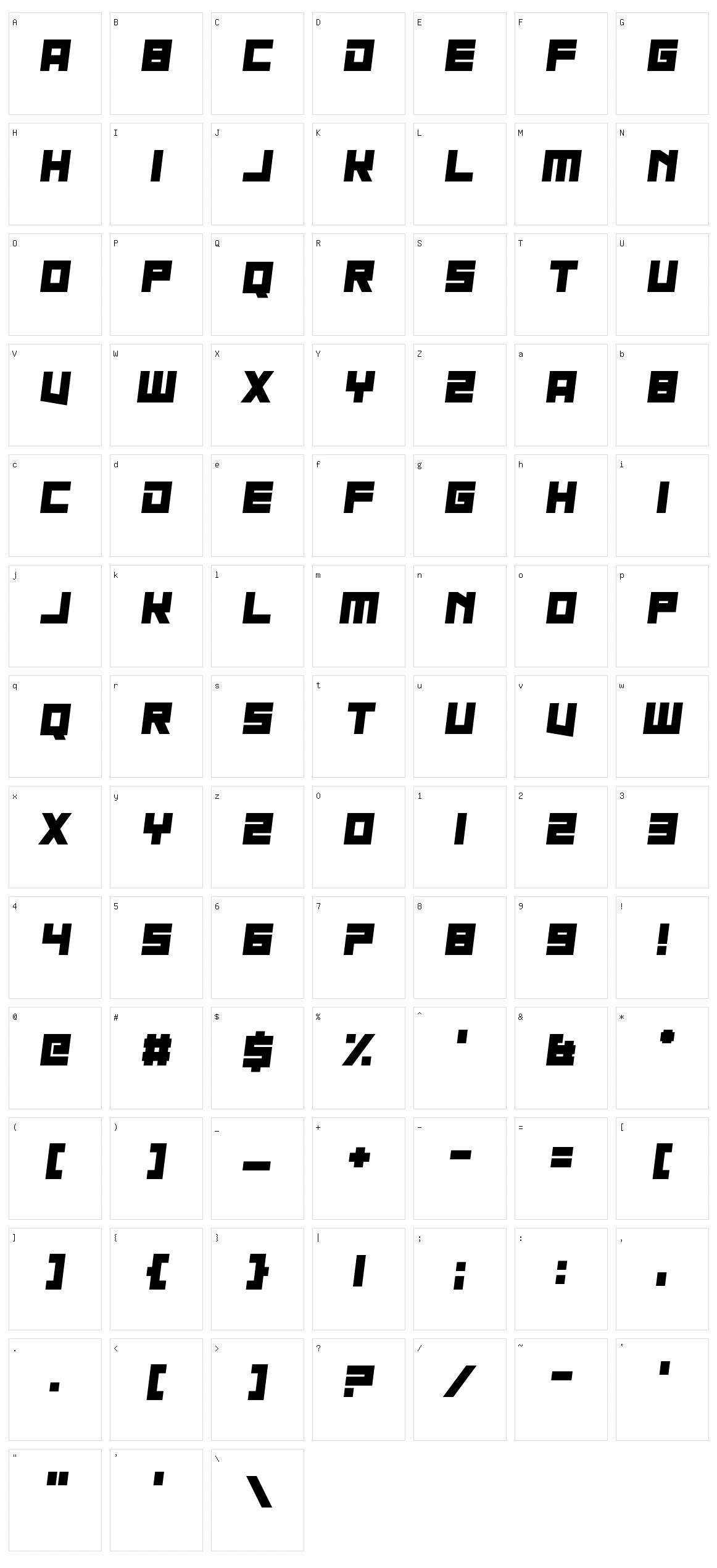 Nau Sea Character Set