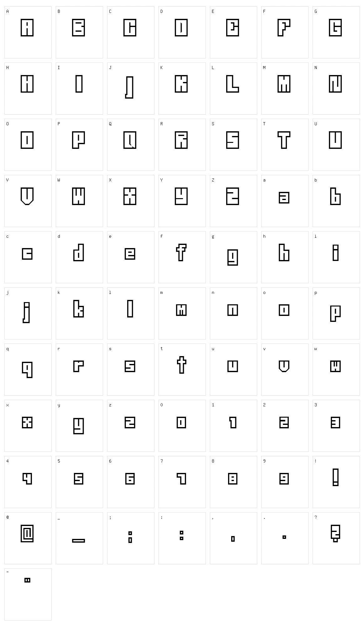 Neistil Character Set