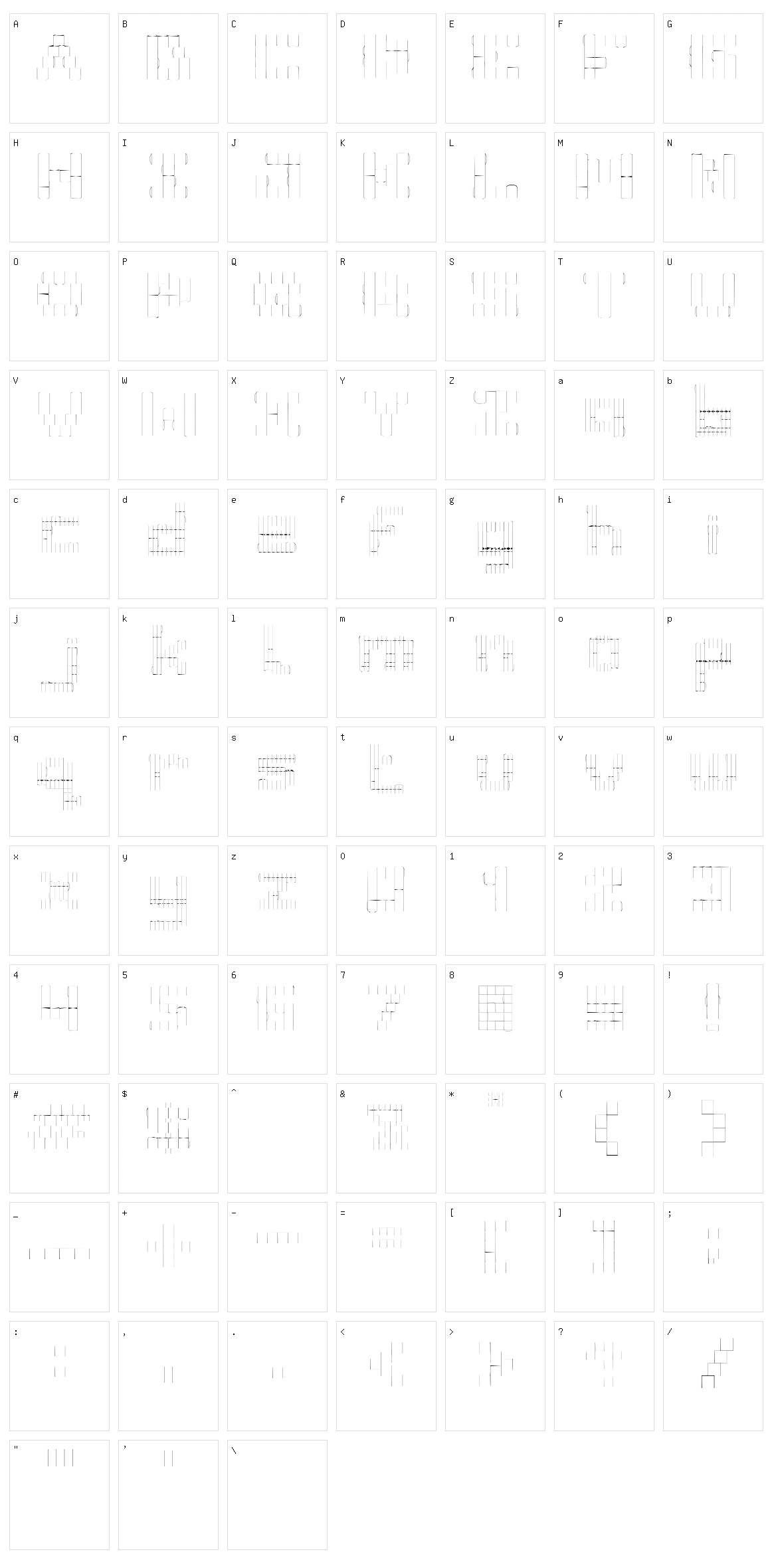 Nermin's Template Character Set