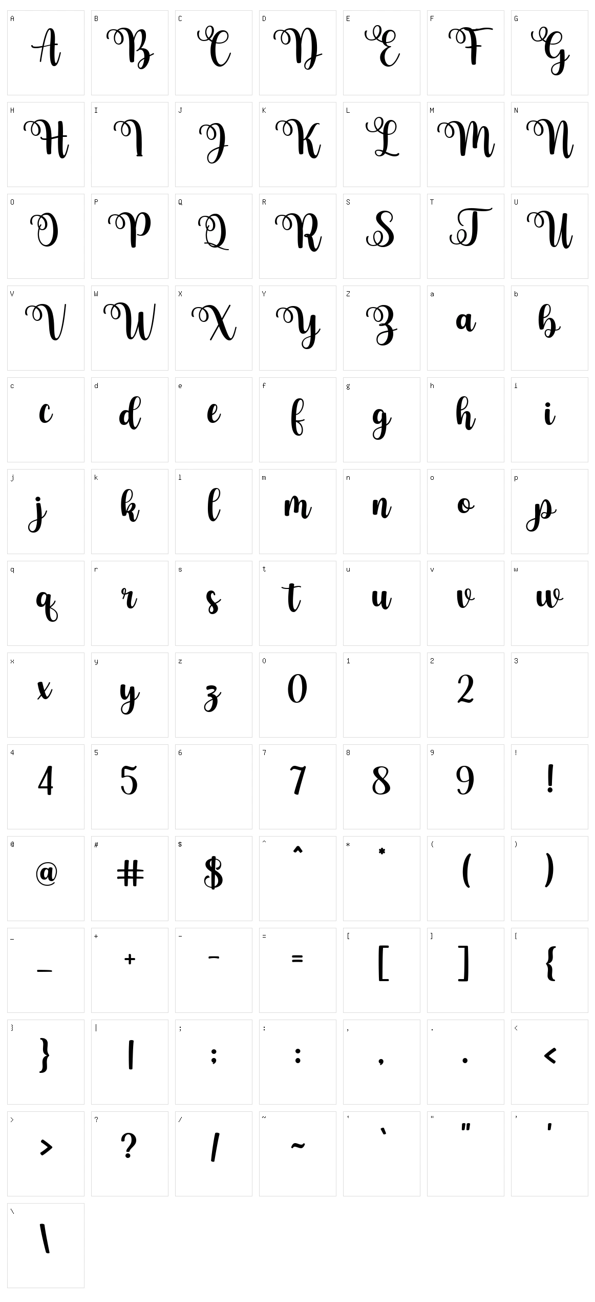 Babyface Character Set