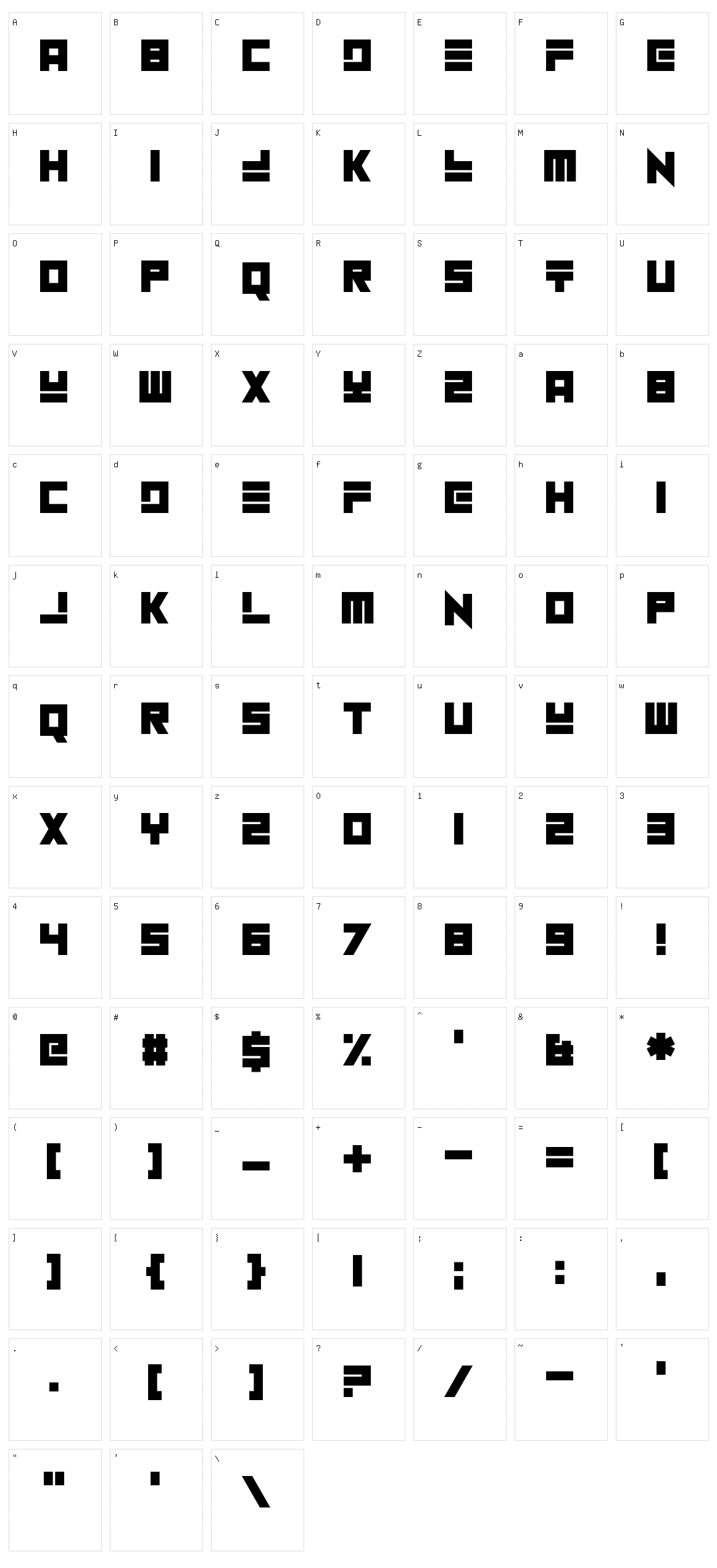 Nu Home Character Set