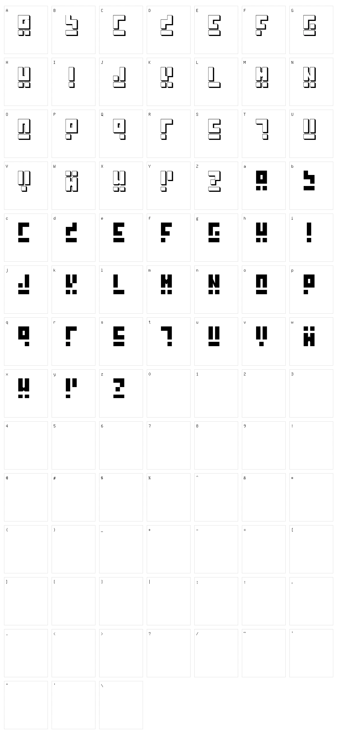 Oh Jay Character Set