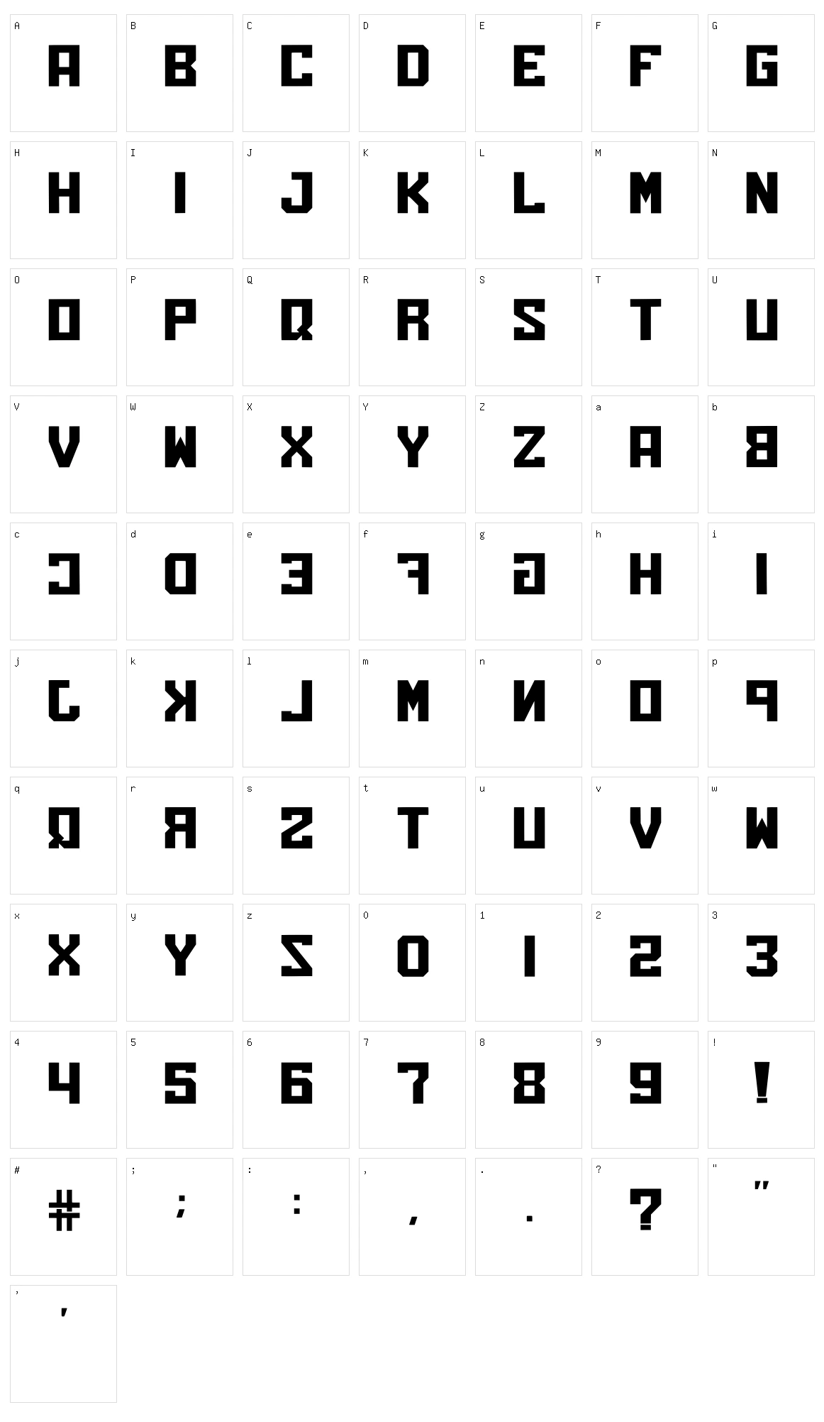 Omaewamo Character Set