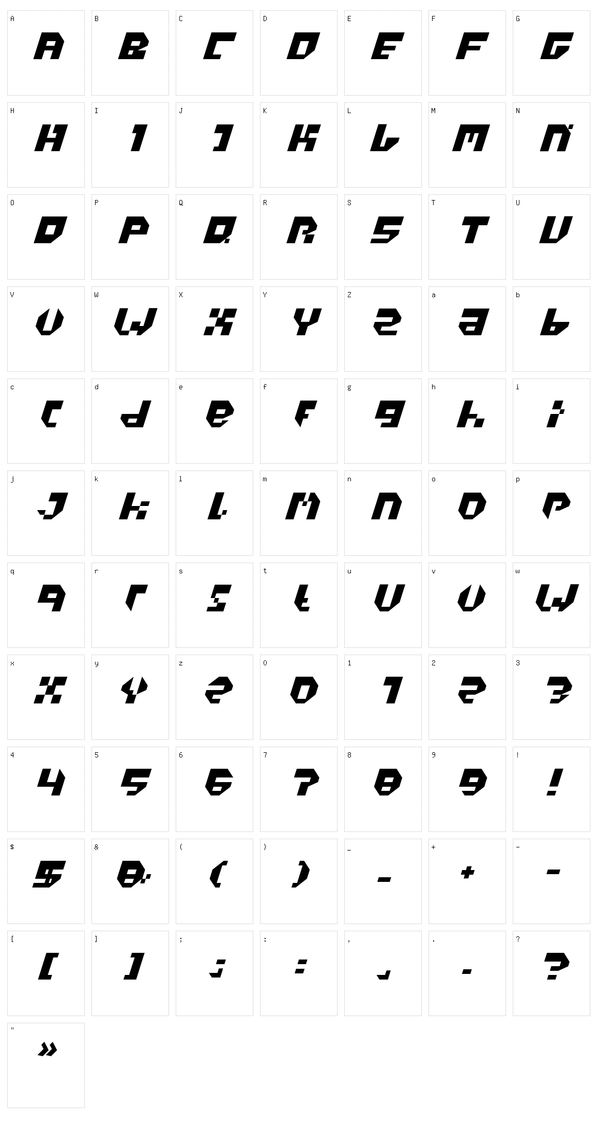 Pixel Character Set