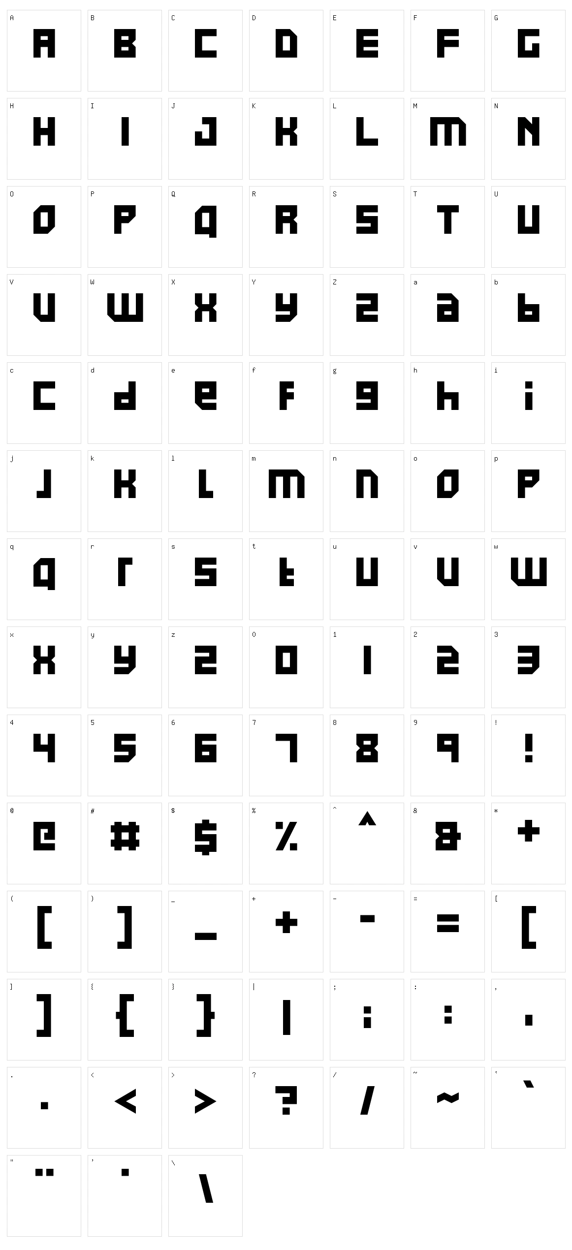 Pixel Powerline Character Set