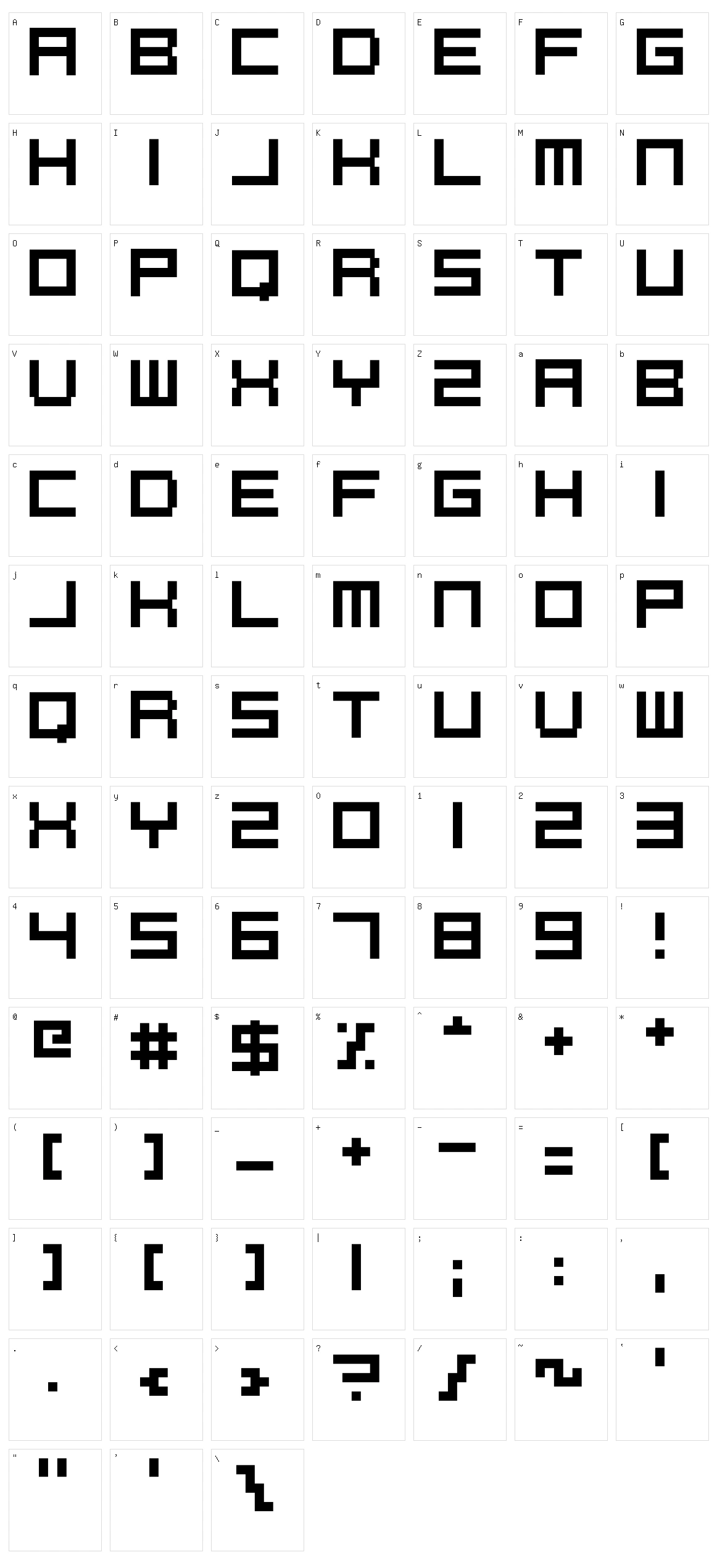 PixelCaps! Character Set