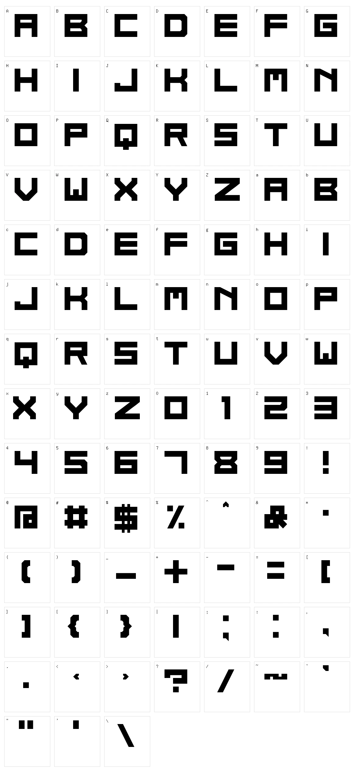 Pointless Character Set