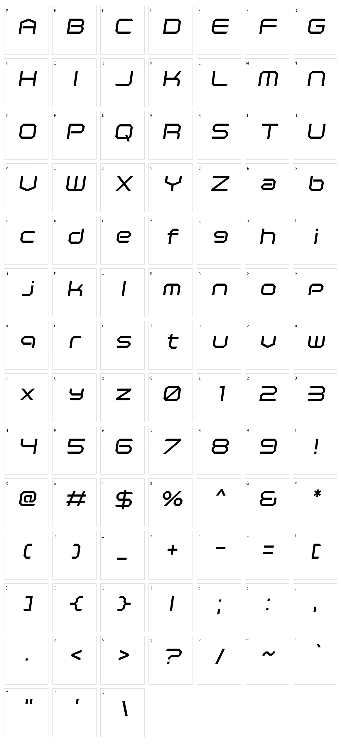 Polentical Neon Character Set