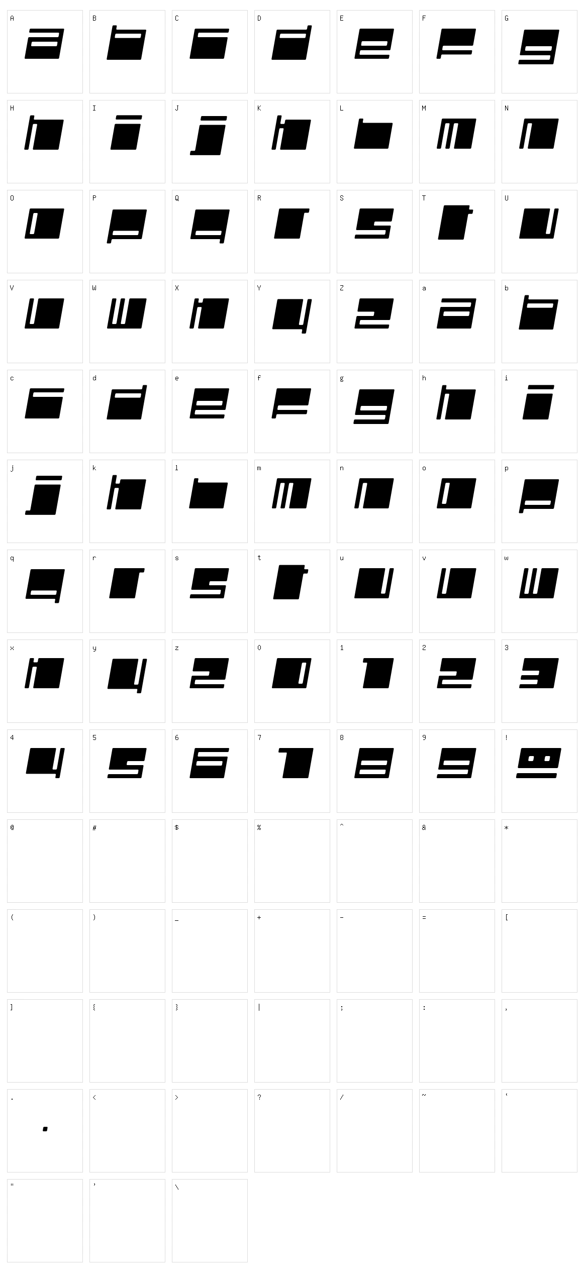 Polydiscous Character Set