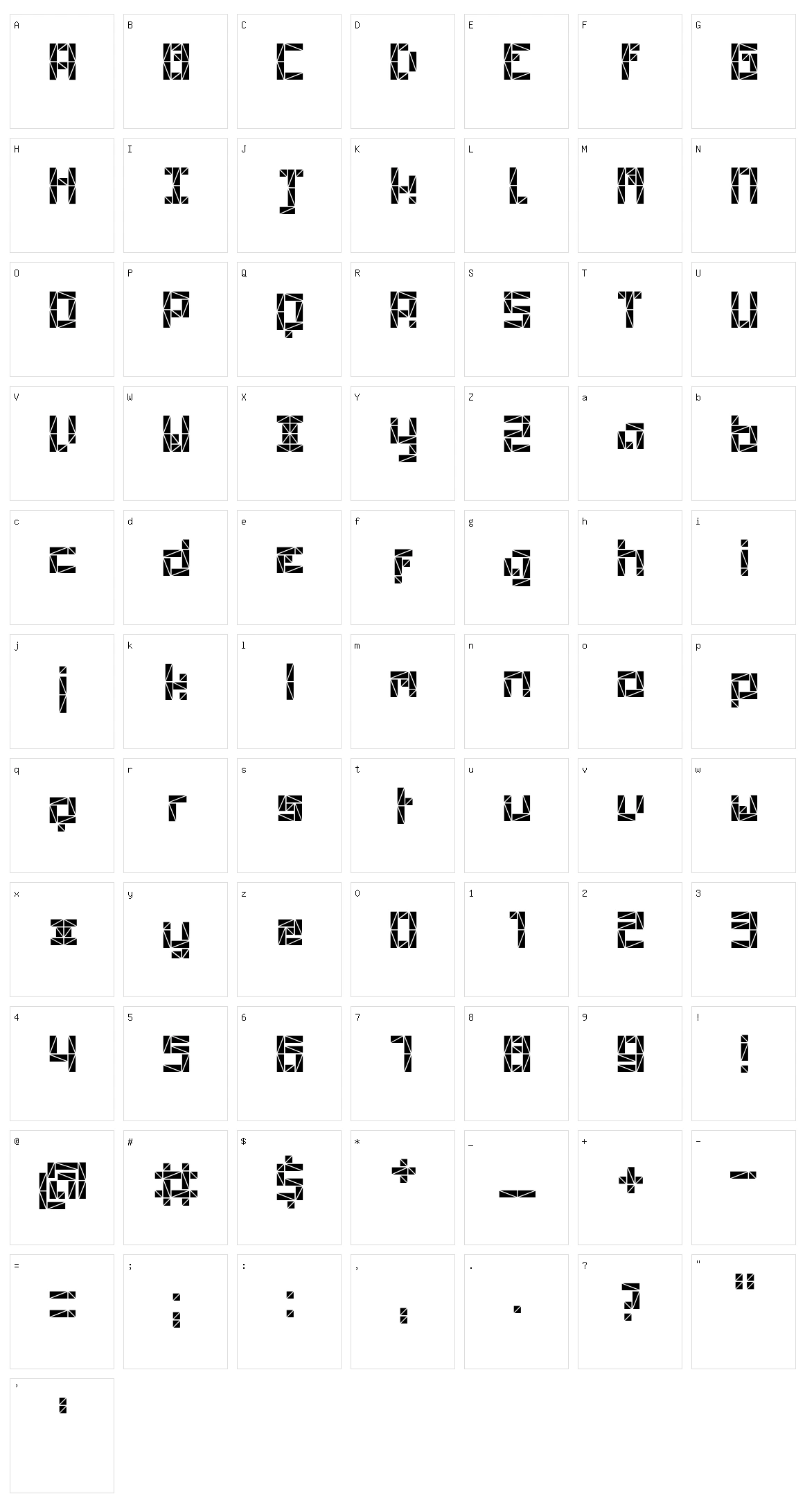Polygon Character Set