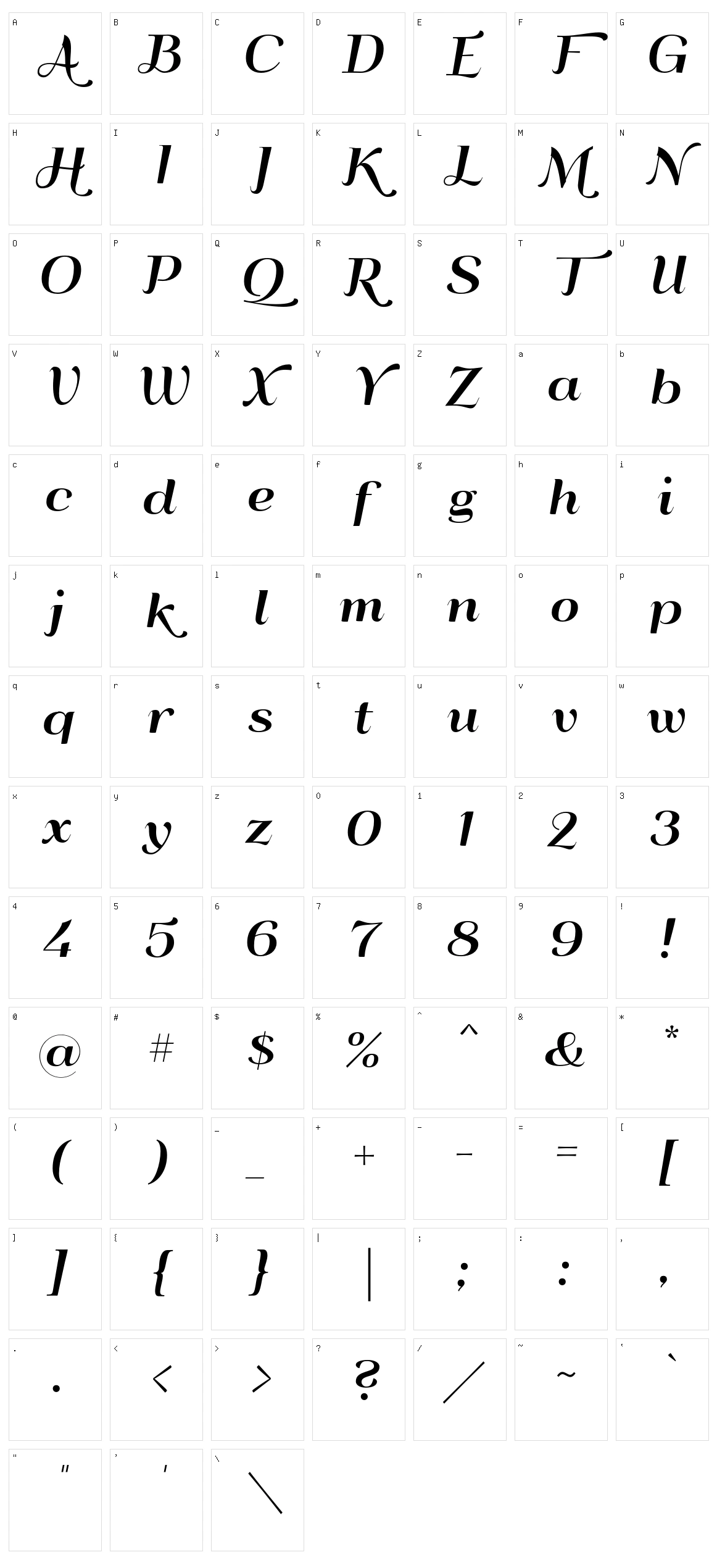 QumpellkaNo12 Character Set