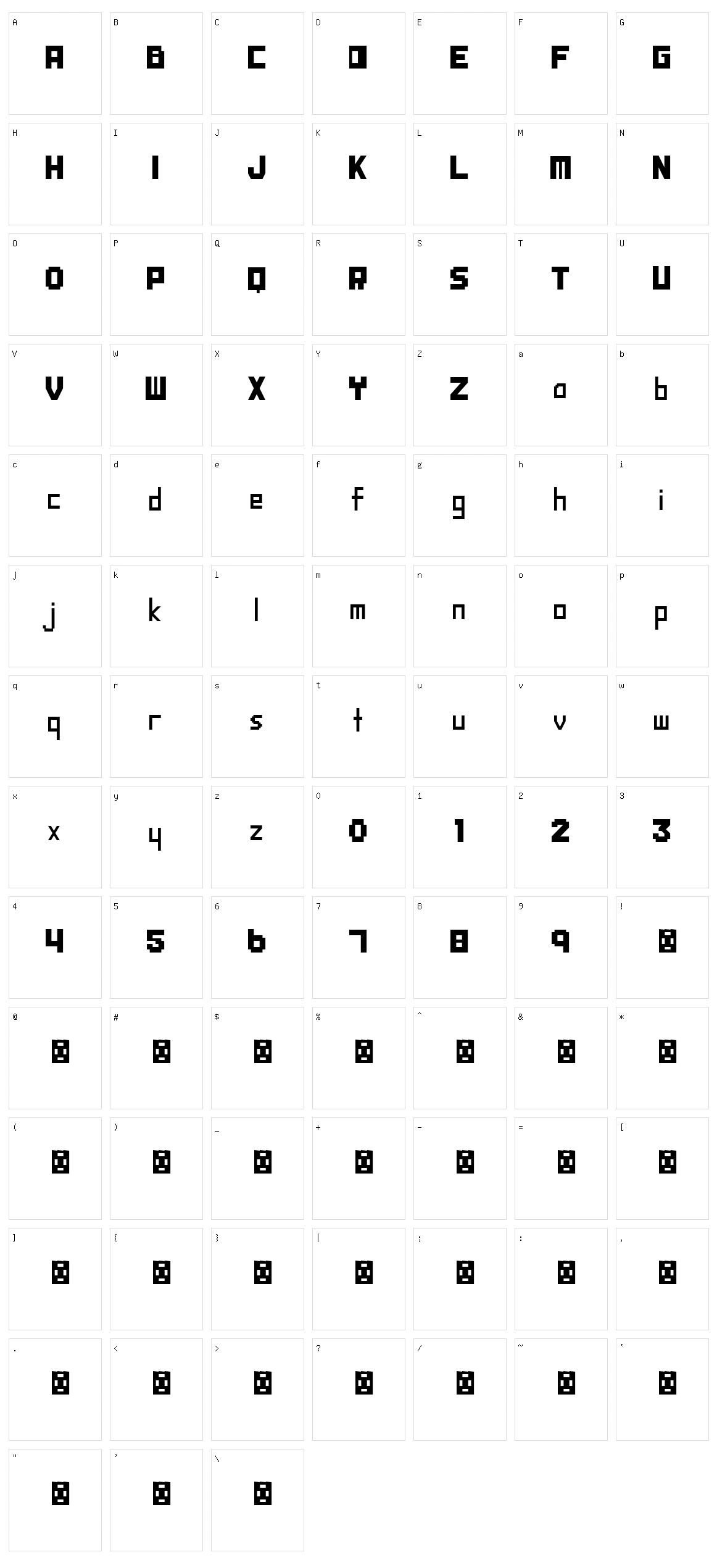 Progress Character Set