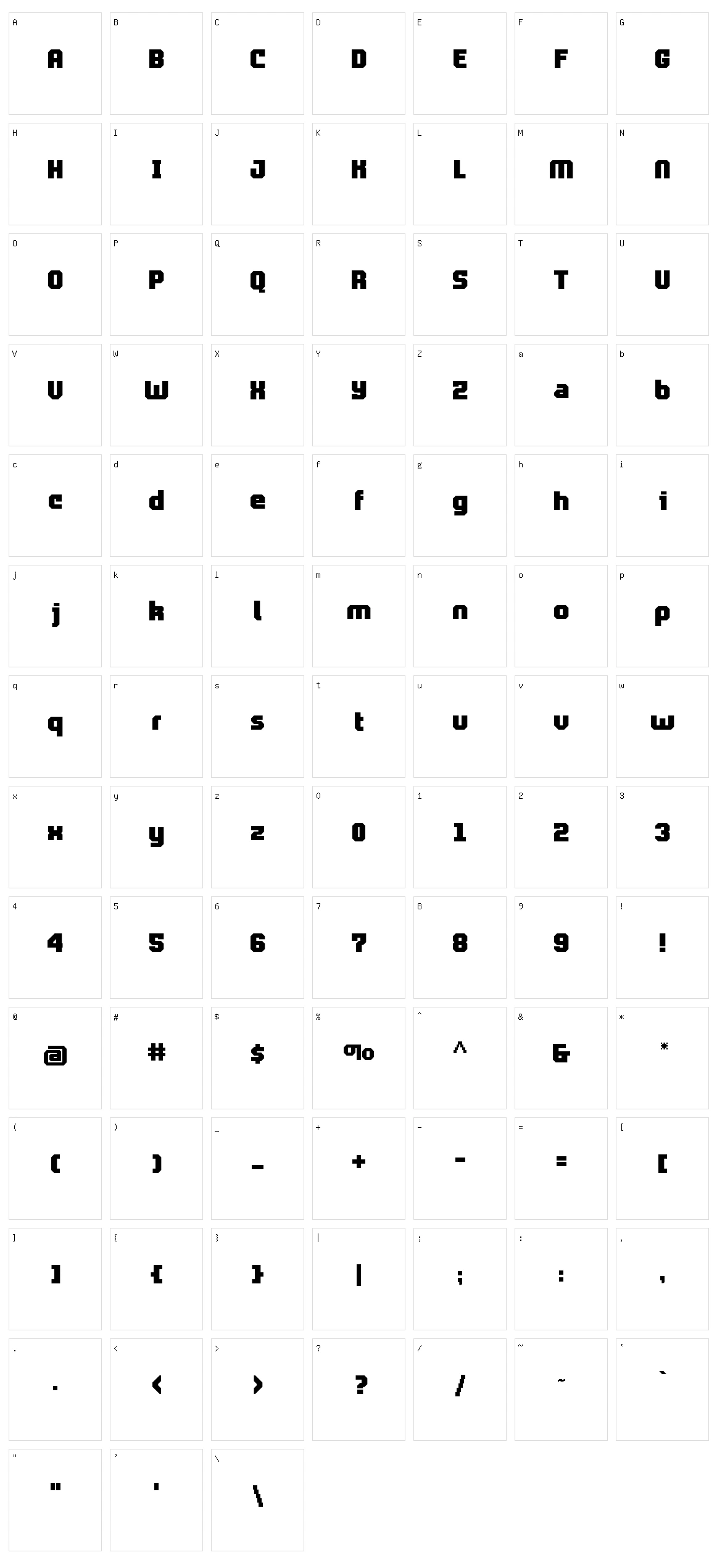 ProLamina 2 Character Set