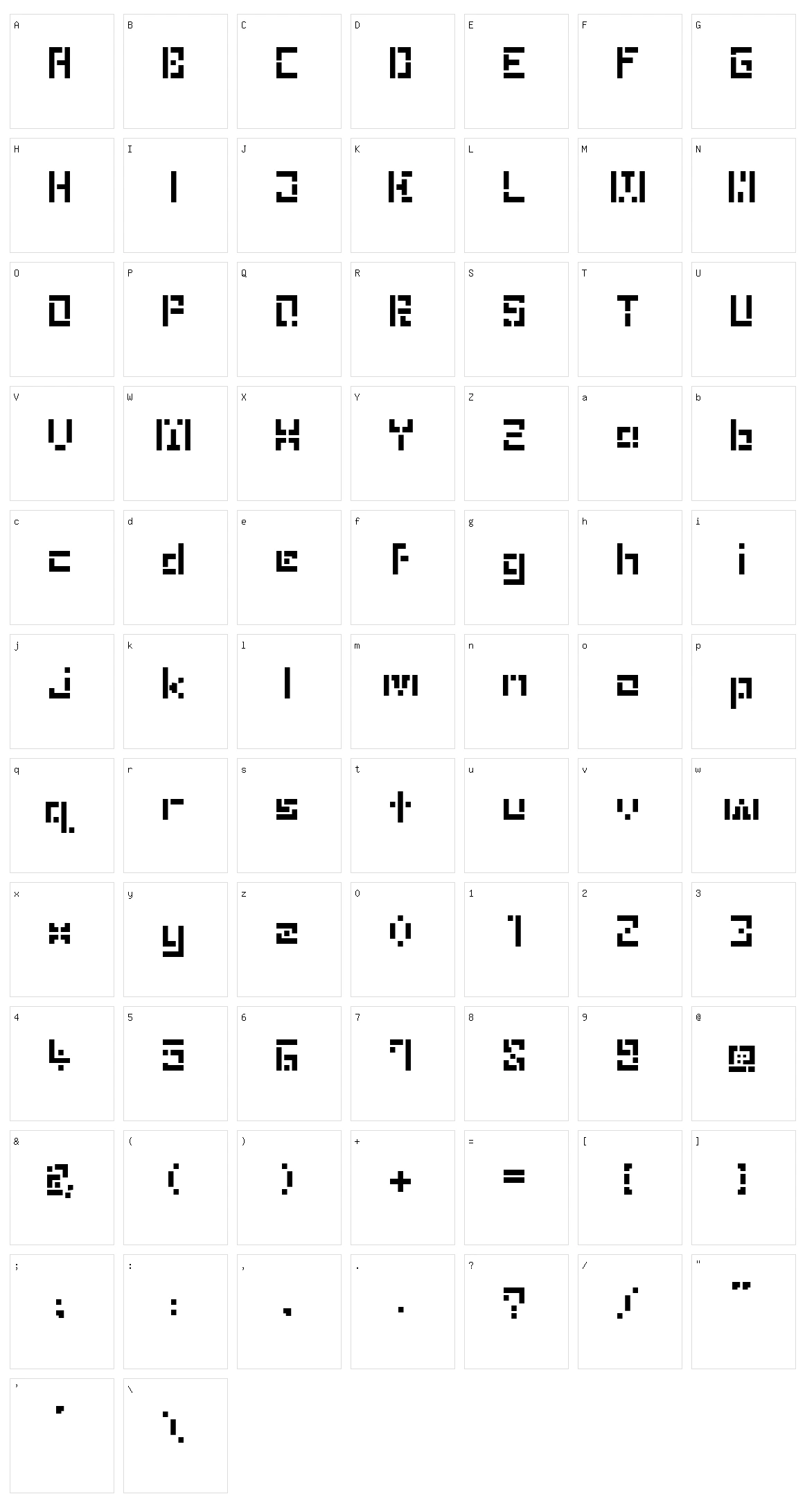 Puzzle Character Set