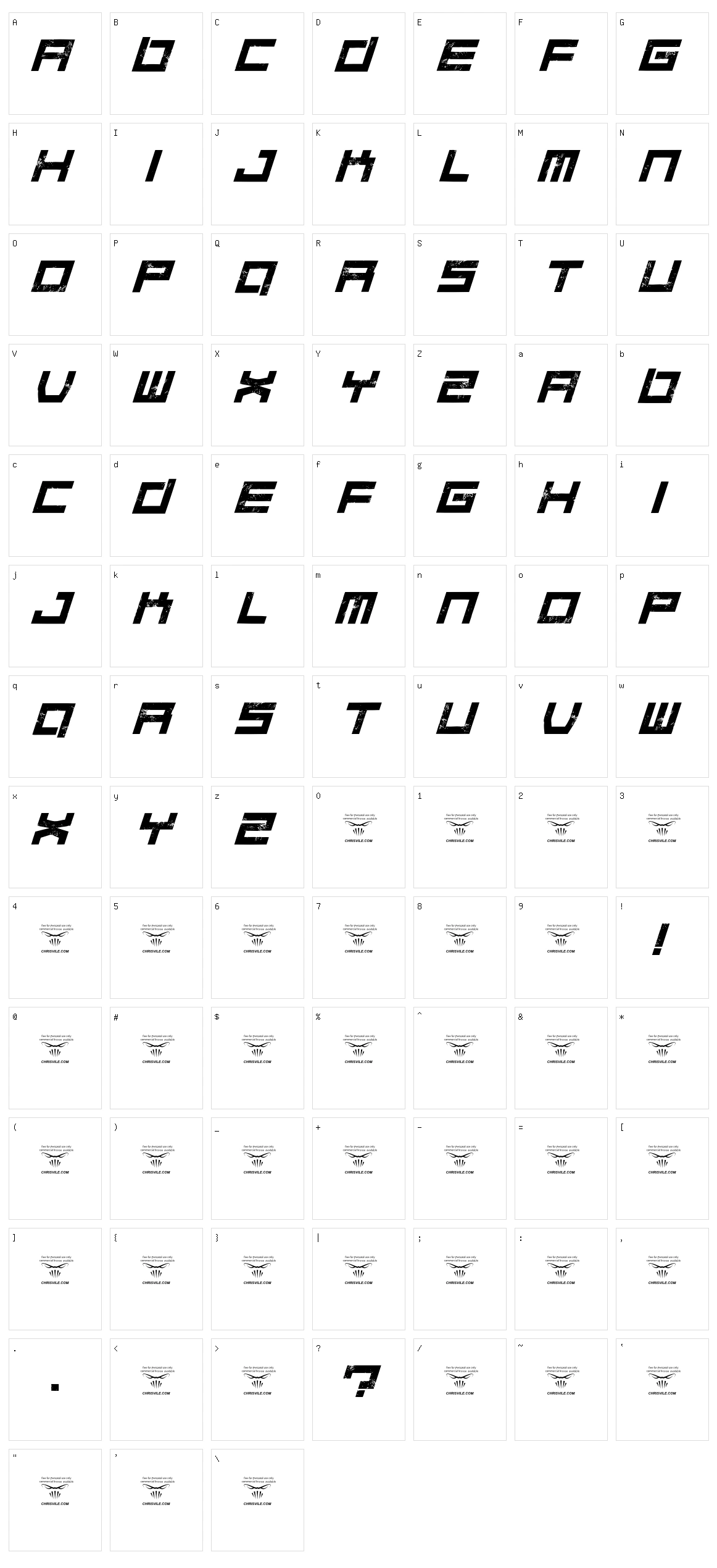 Quaaludes Character Set