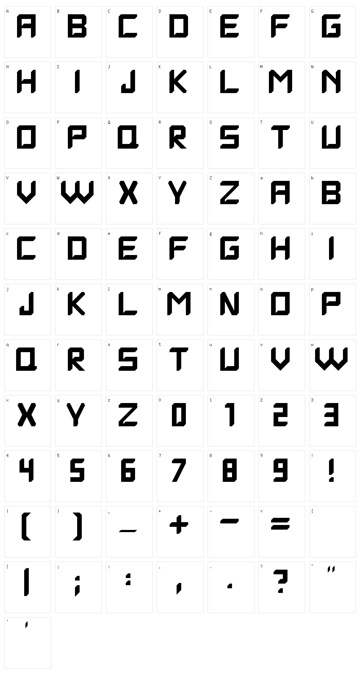 Quantrum Character Set