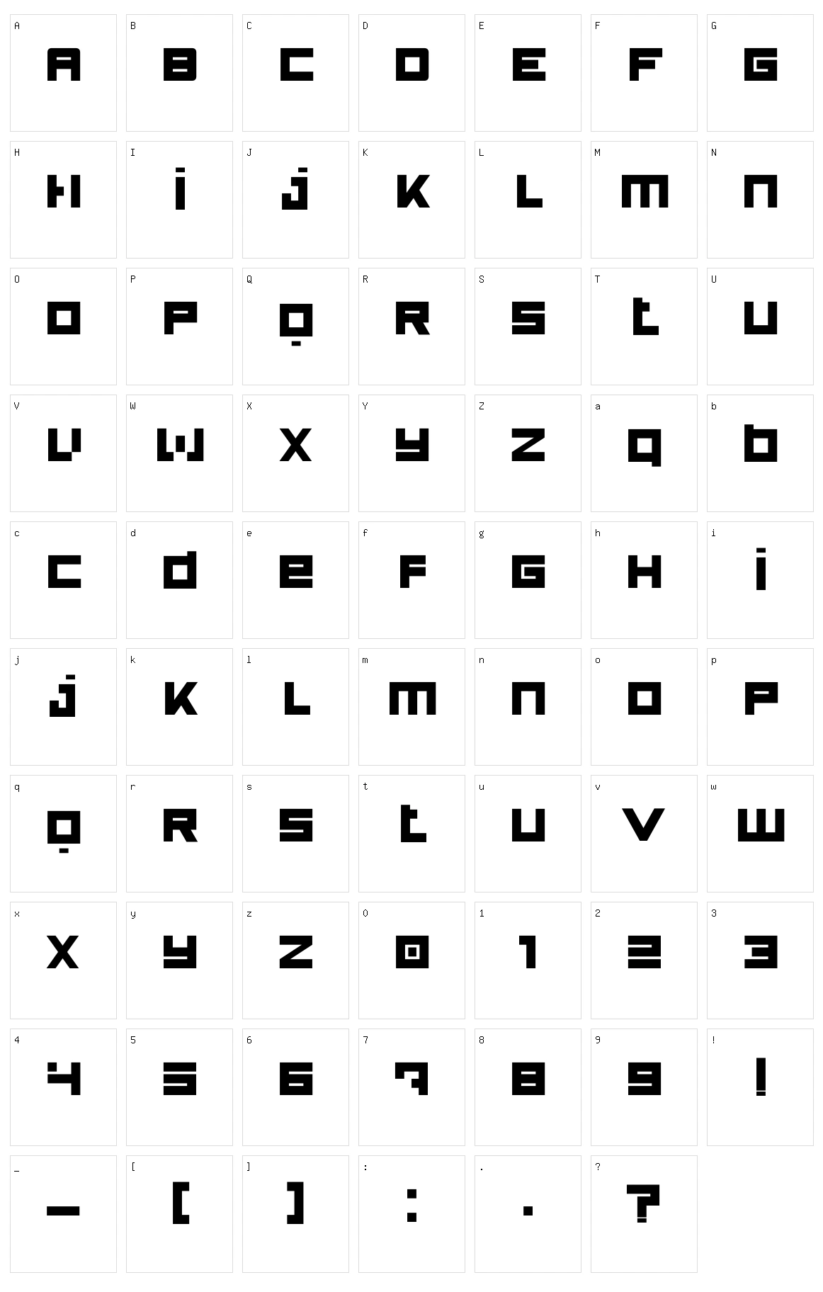Qube Character Set