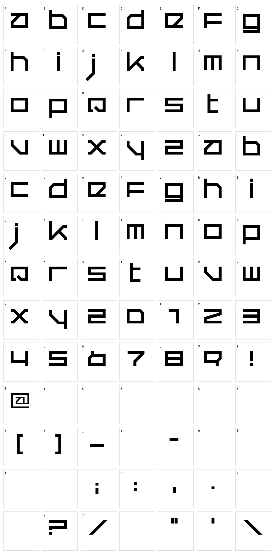 Quer Character Set