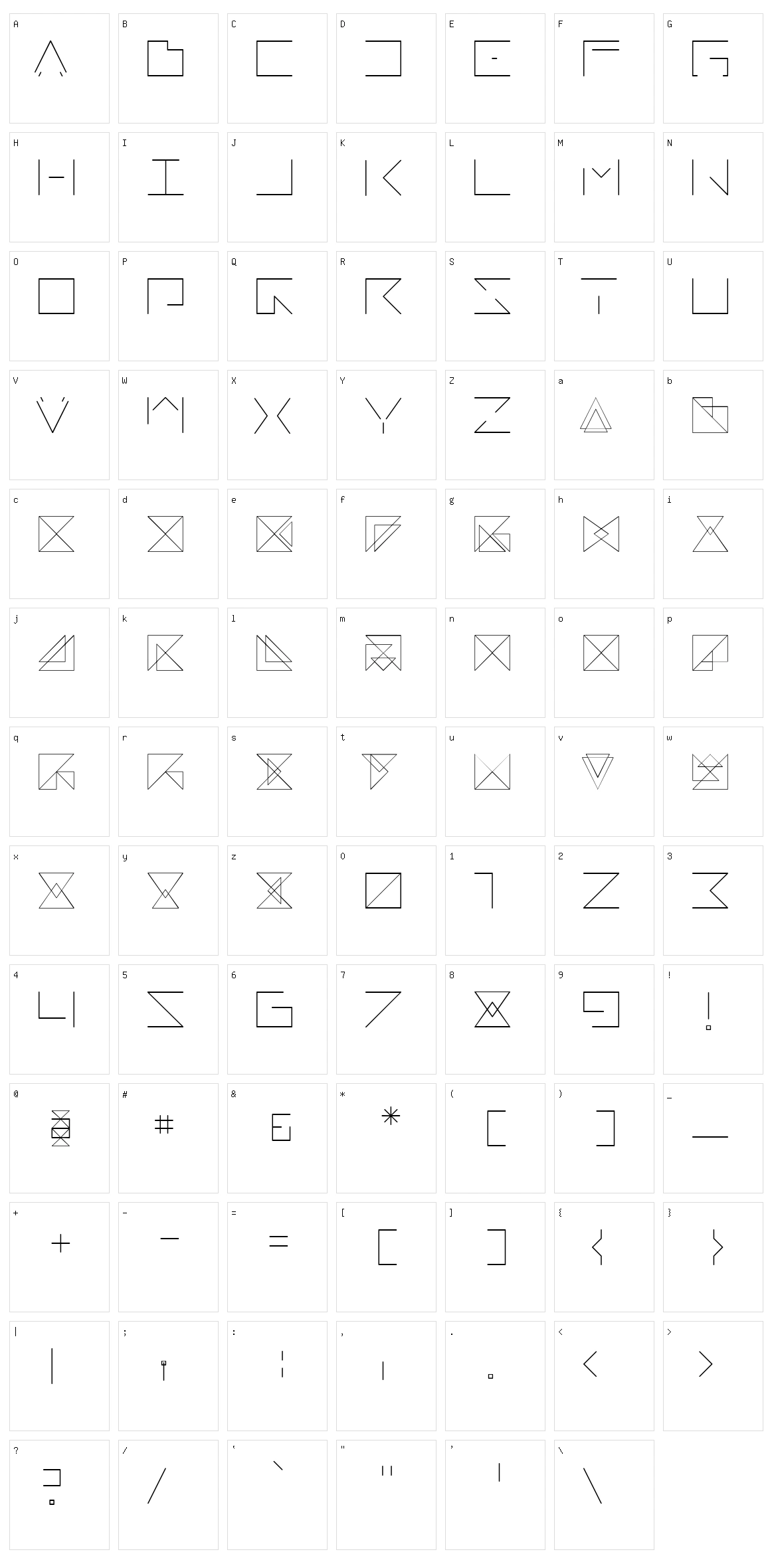 Remarkable Character Set