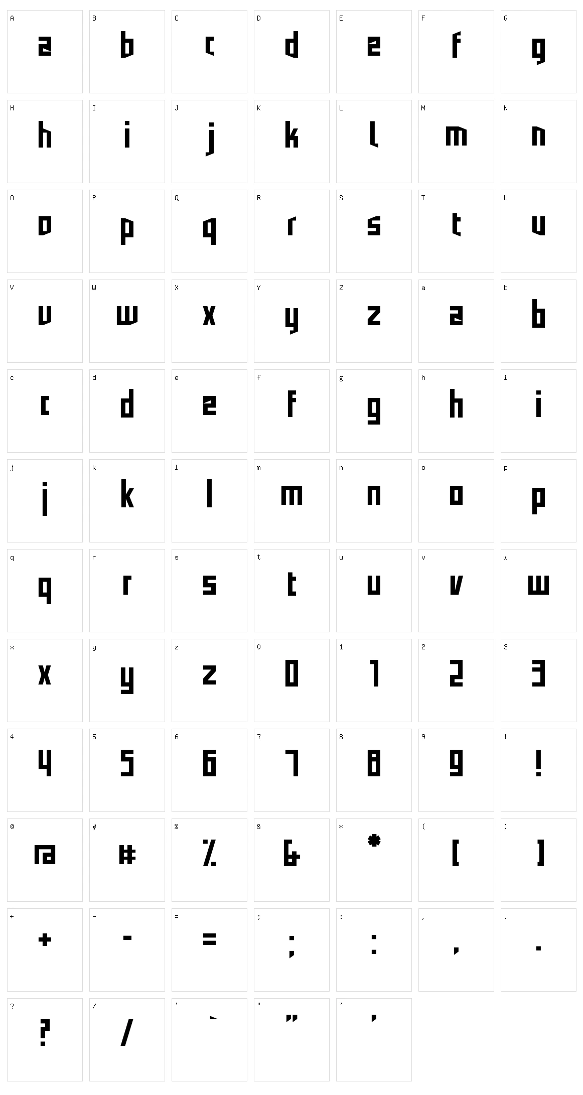 Resistance Character Set