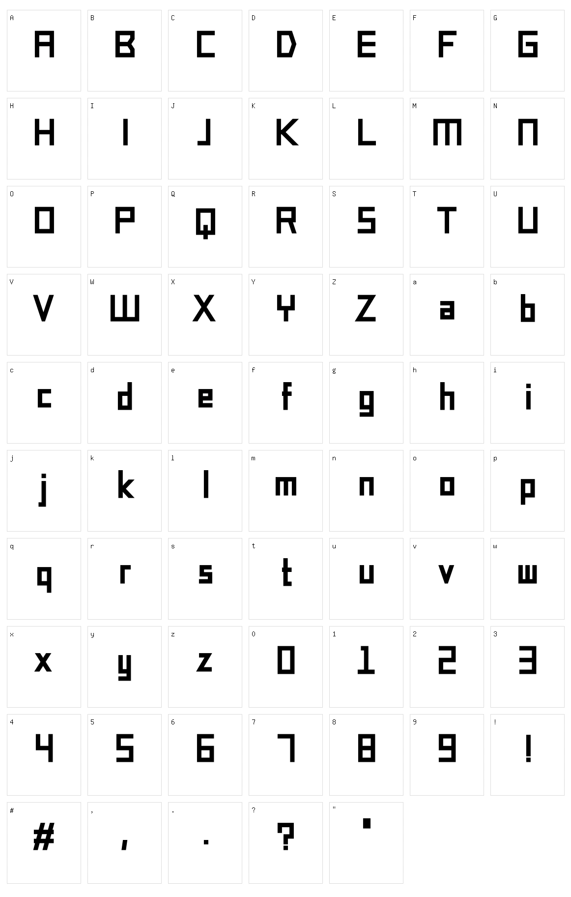 Robot Character Set
