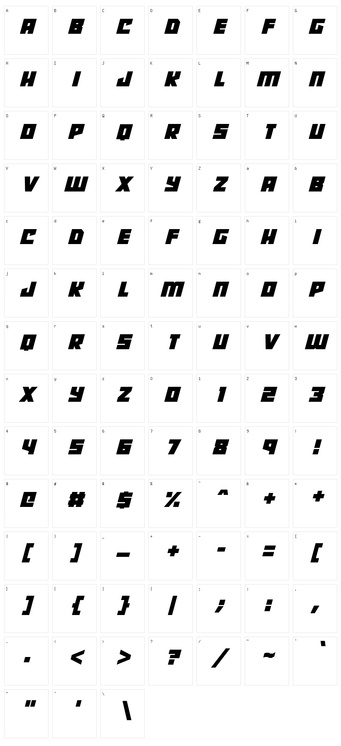 Robot Radicals Character Set