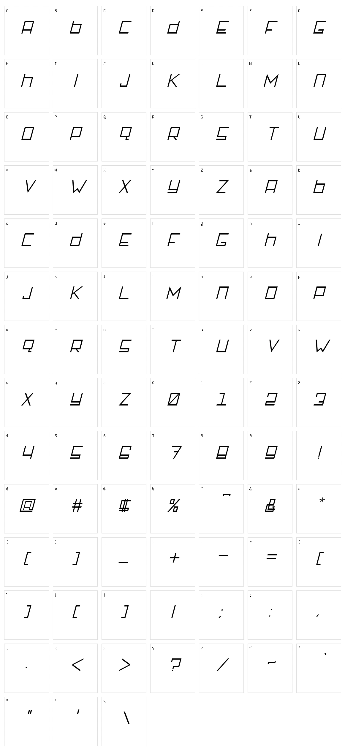 Rotterdamz Character Set