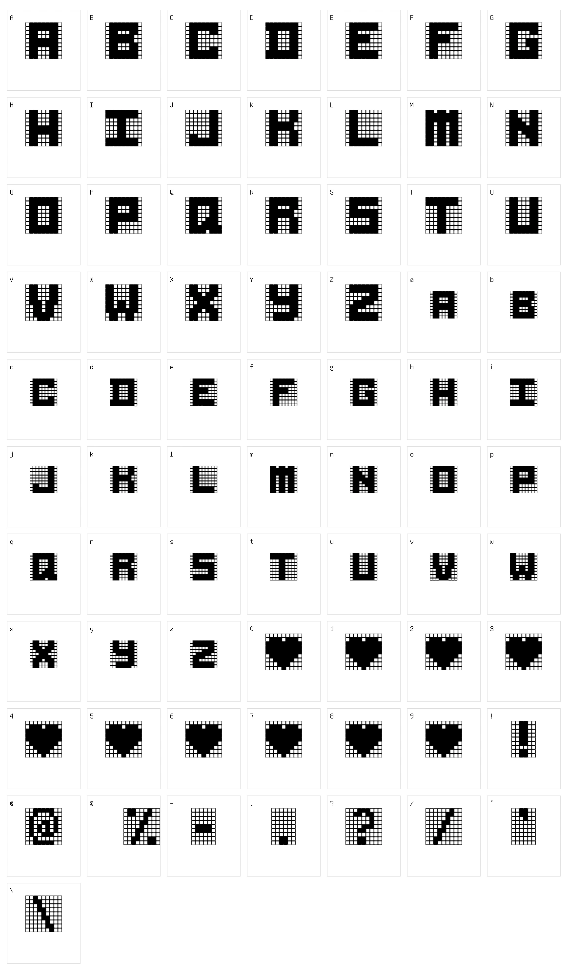 Rubiks Cube Character Set