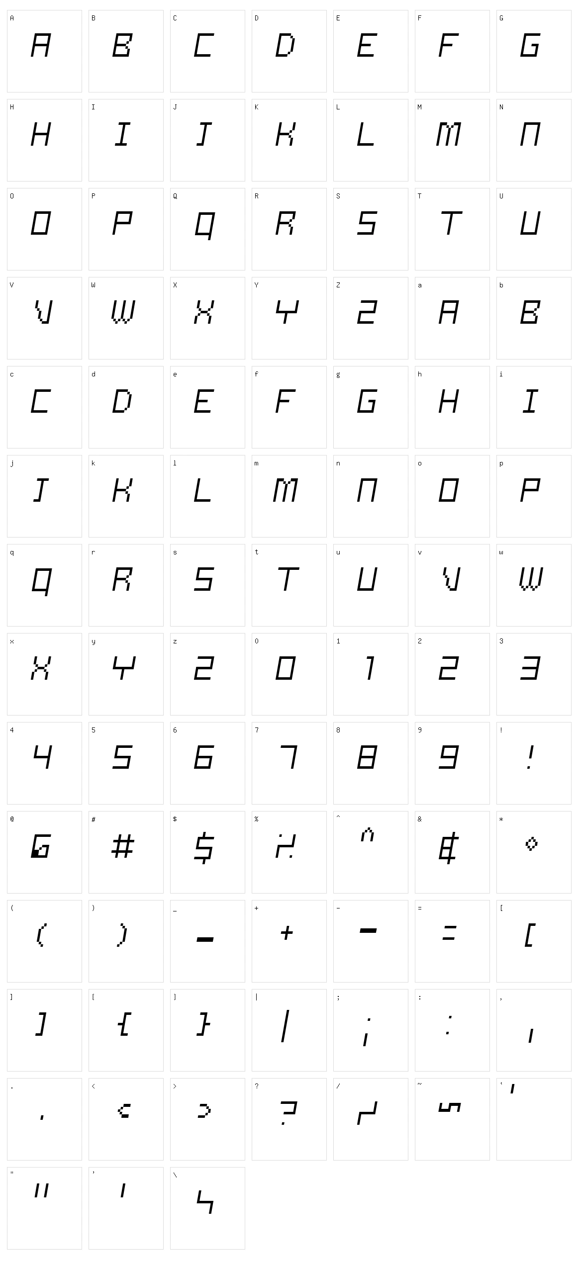 Samson Character Set