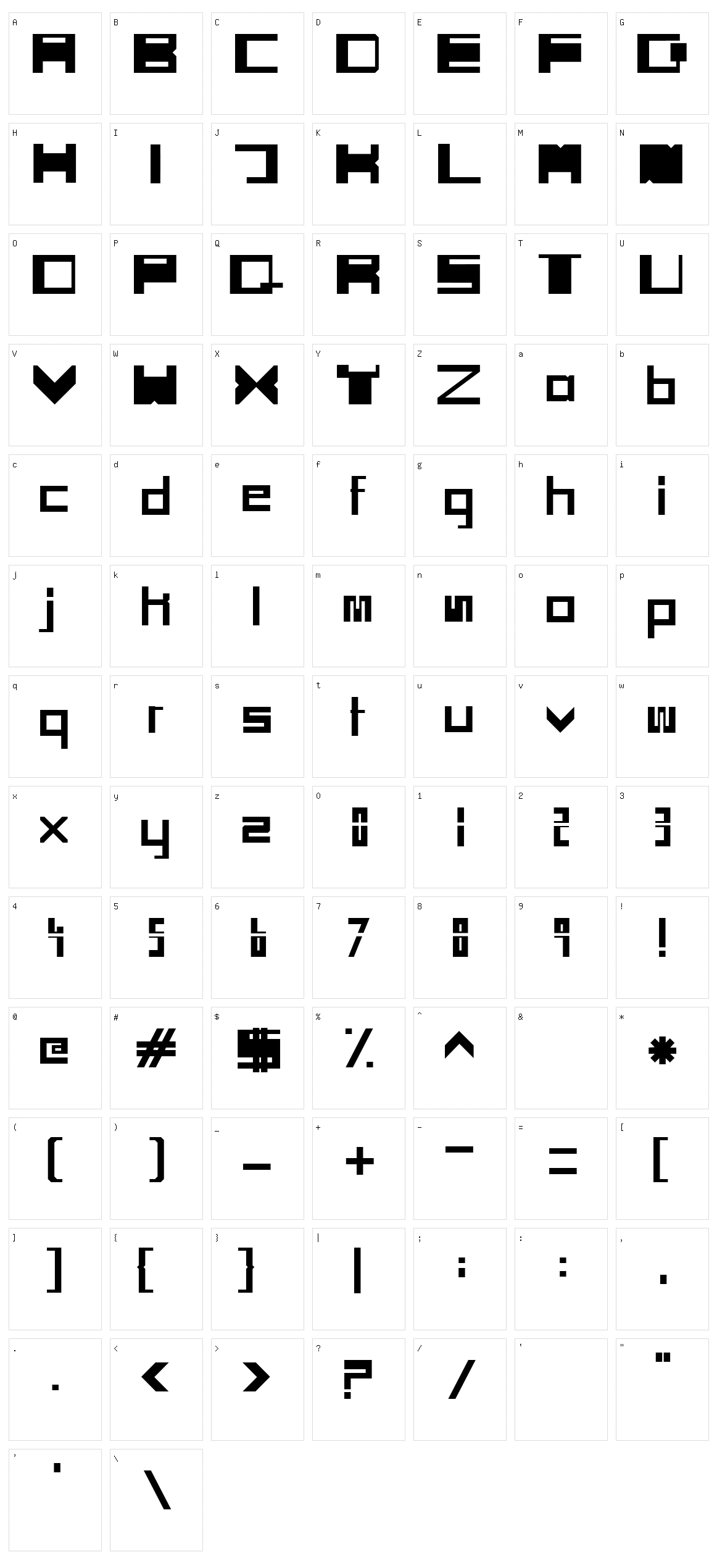 Sci-Fi Box Character Set