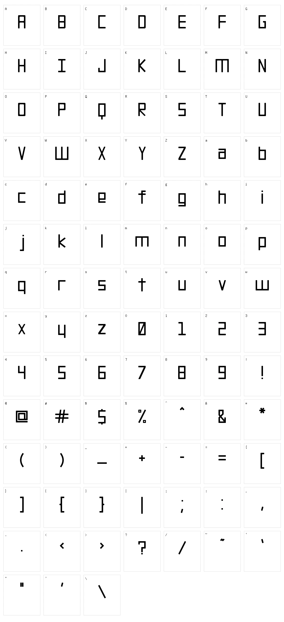 Screaming Neon Character Set