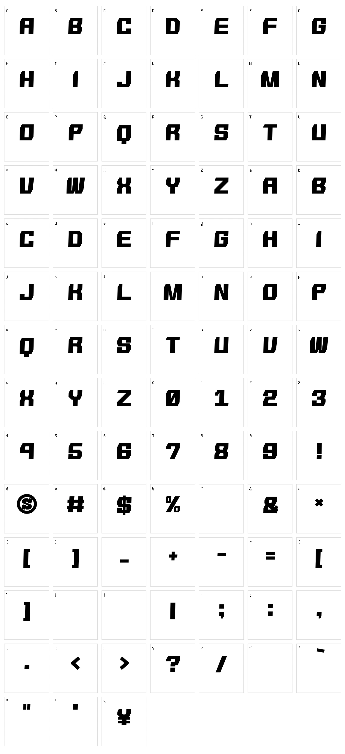 Shmup In The Zone Character Set
