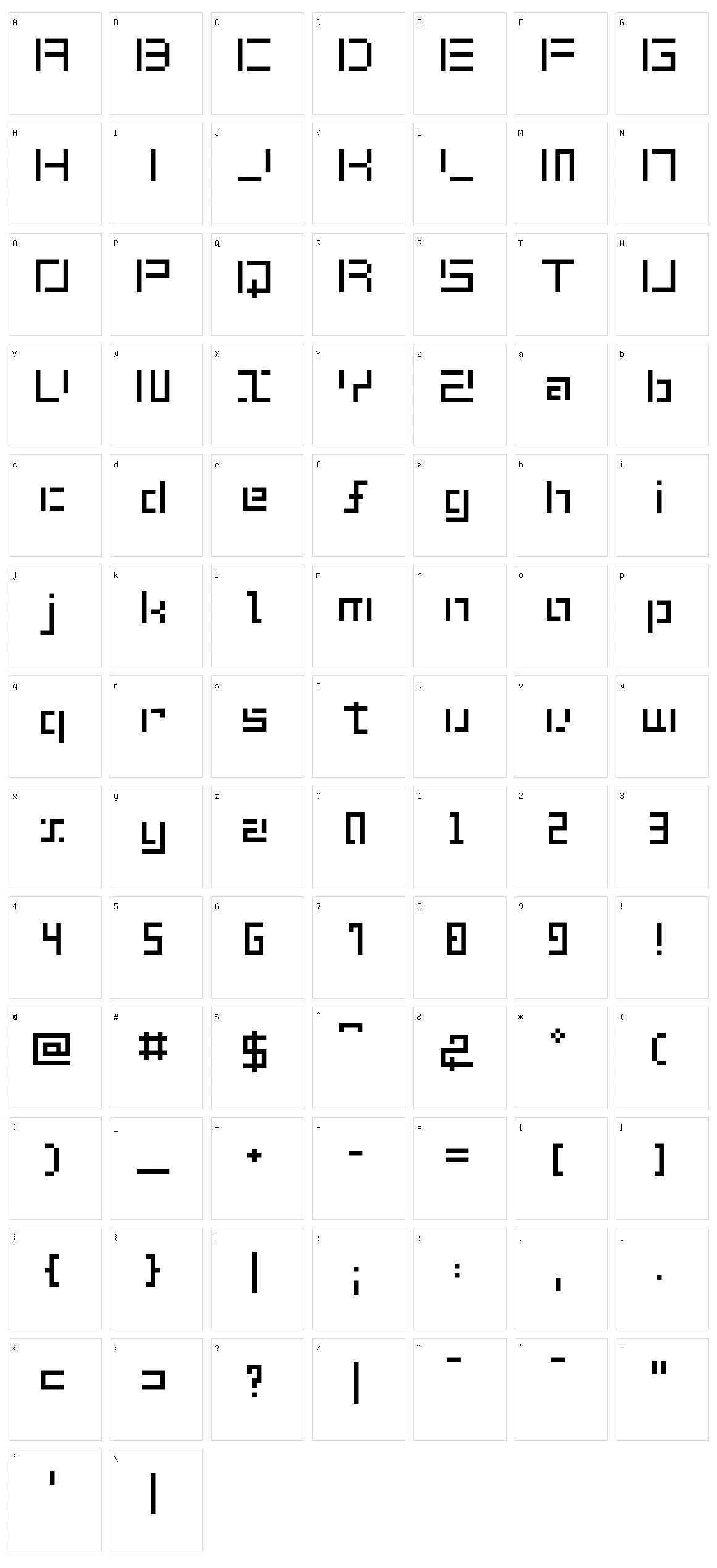 Shuin Sans Character Set