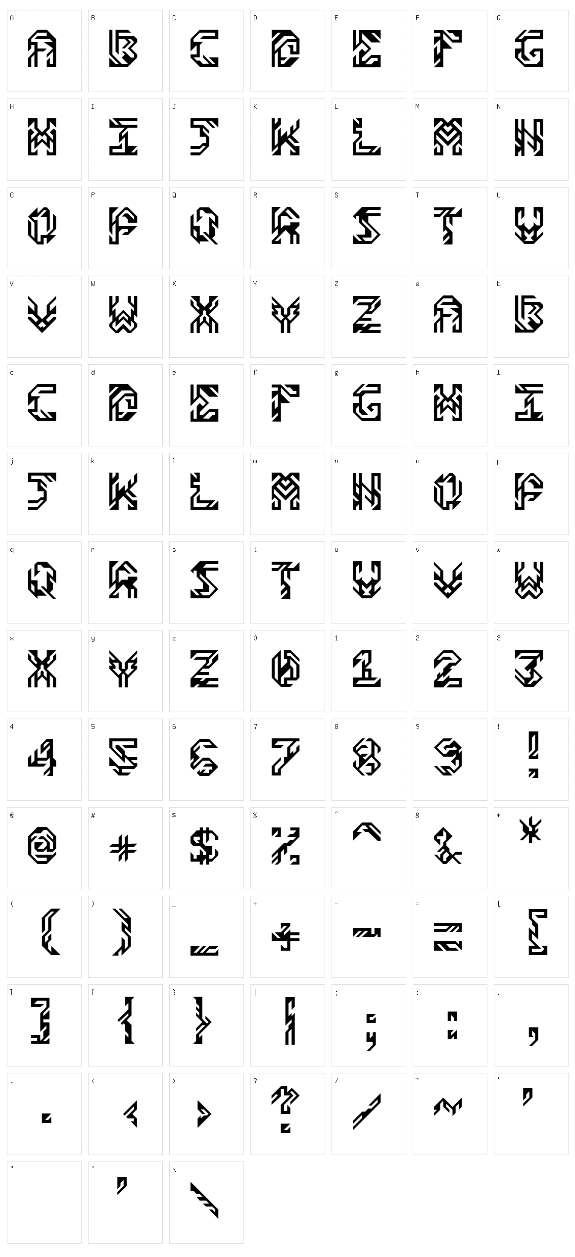 Sides Character Set
