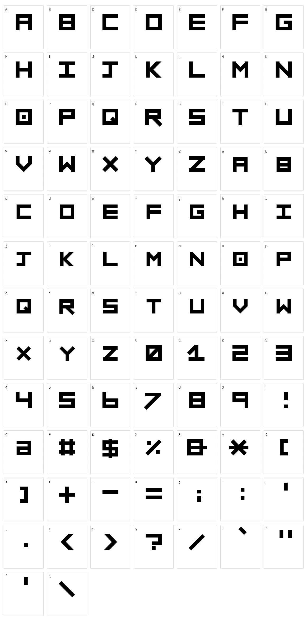 Sinner Character Set